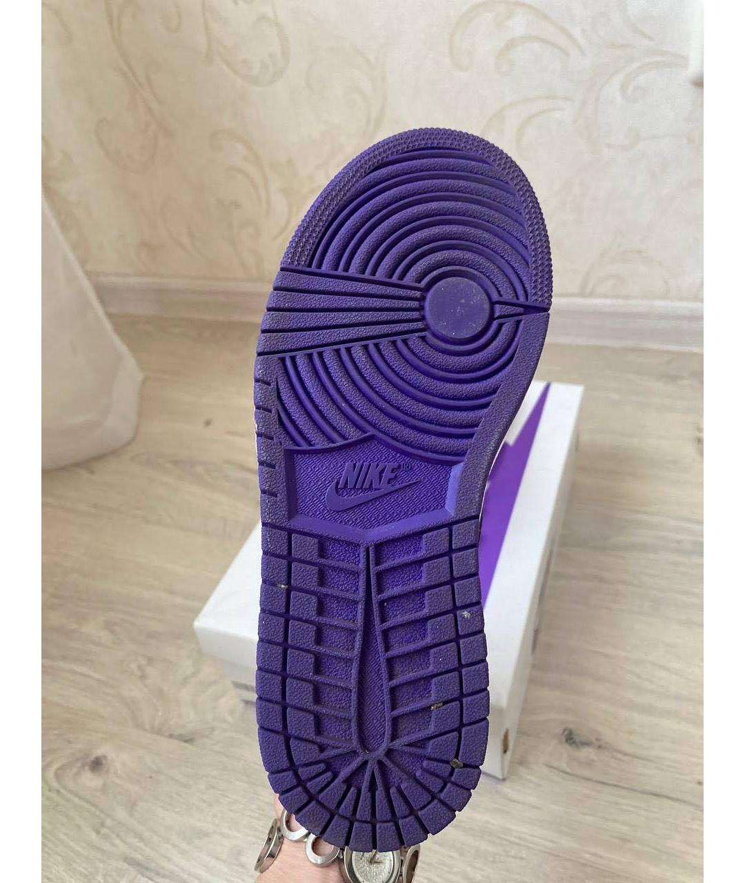 JORDAN Фиолетовые кроссовки из искусственной кожи, фото 4