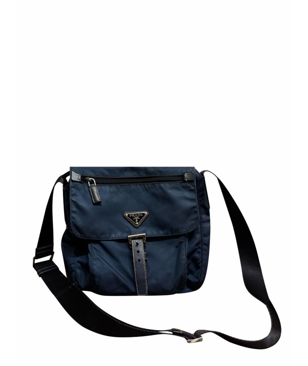 PRADA Темно-синяя сумка на плечо, фото 1