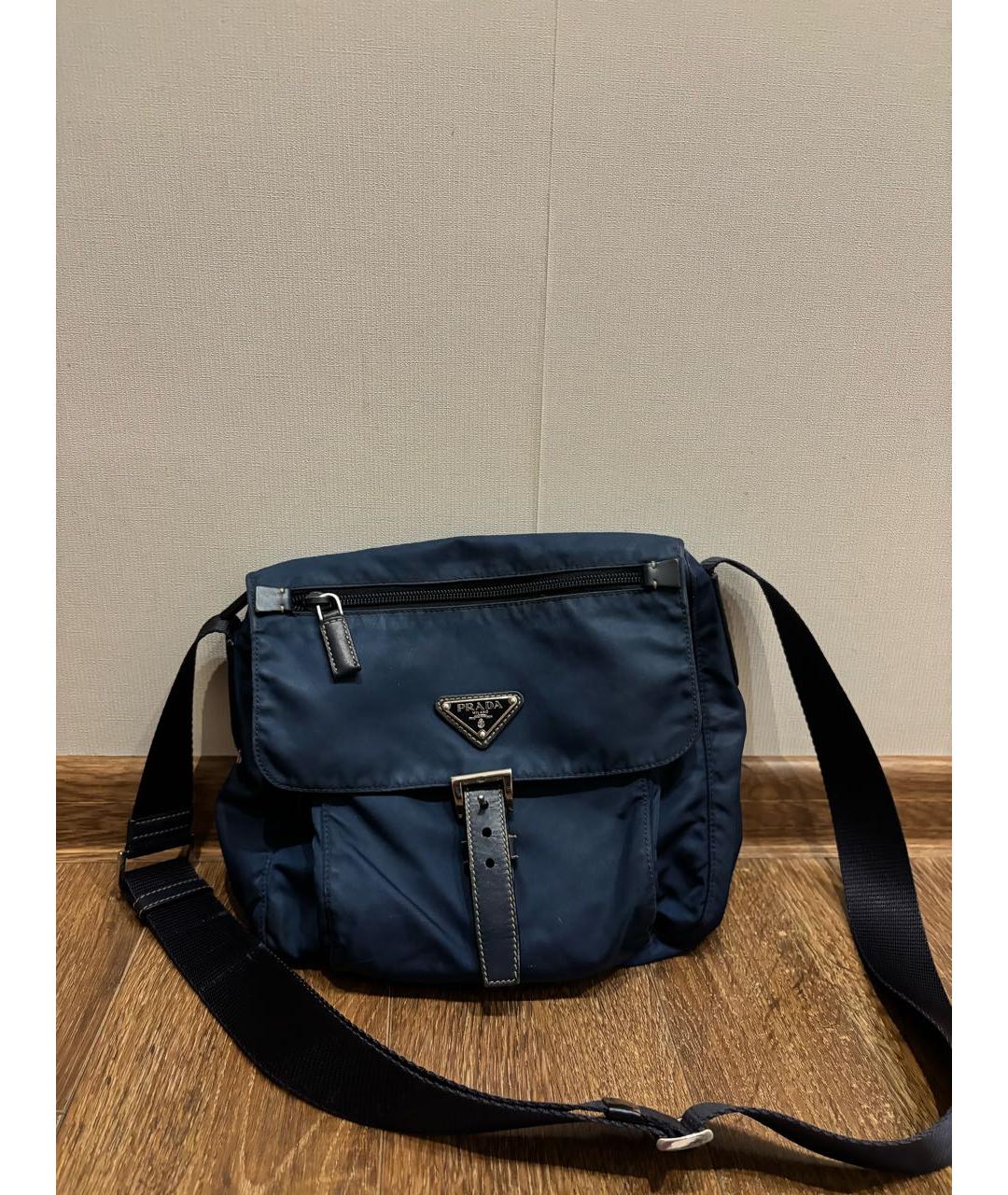PRADA Темно-синяя сумка на плечо, фото 7