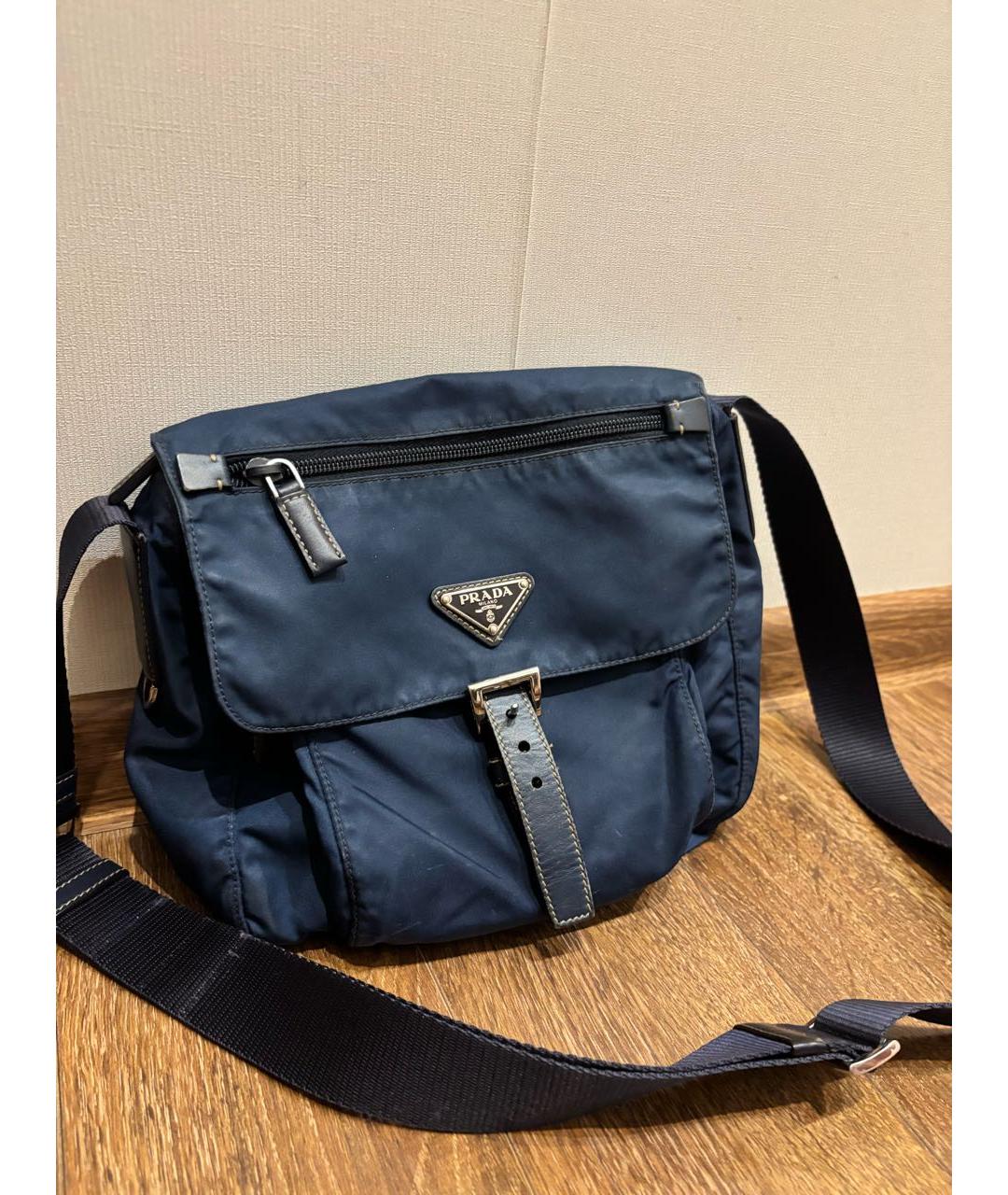 PRADA Темно-синяя сумка на плечо, фото 2