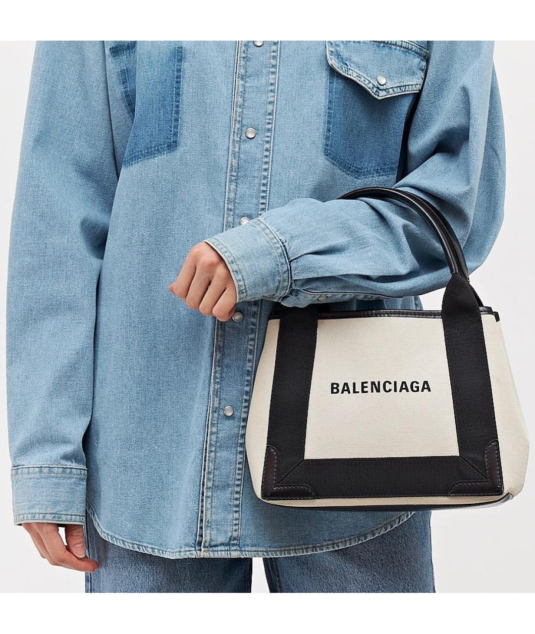BALENCIAGA Белая сумка с короткими ручками, фото 2