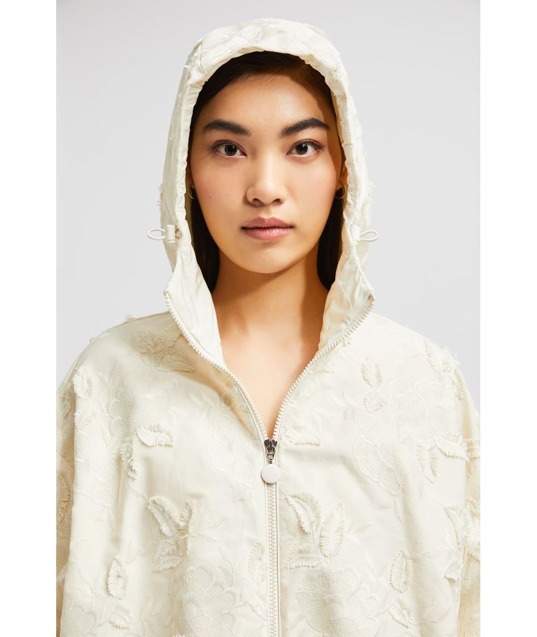 MONCLER Бежевая полиэстеровая куртка, фото 7