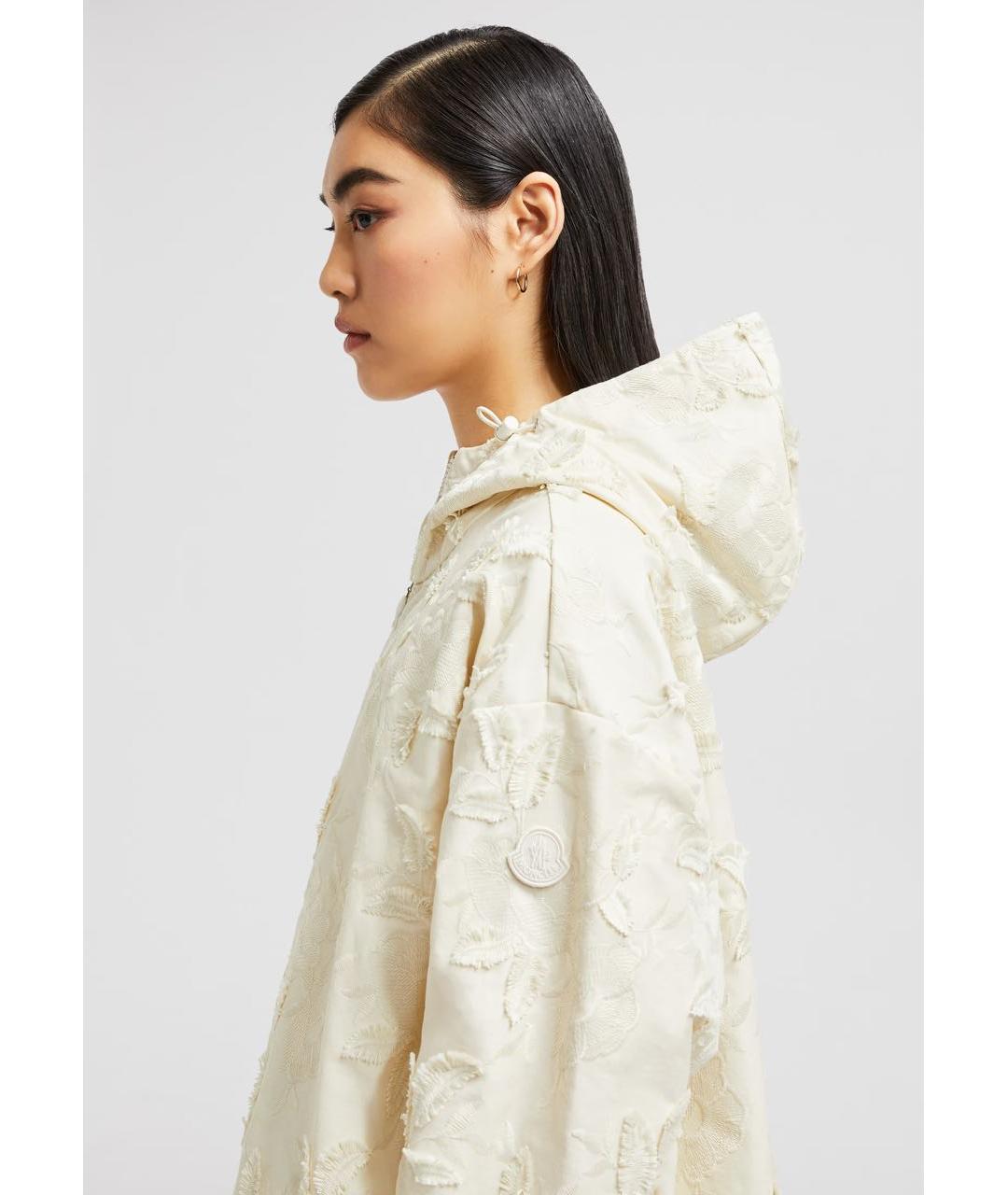 MONCLER Бежевая полиэстеровая куртка, фото 4