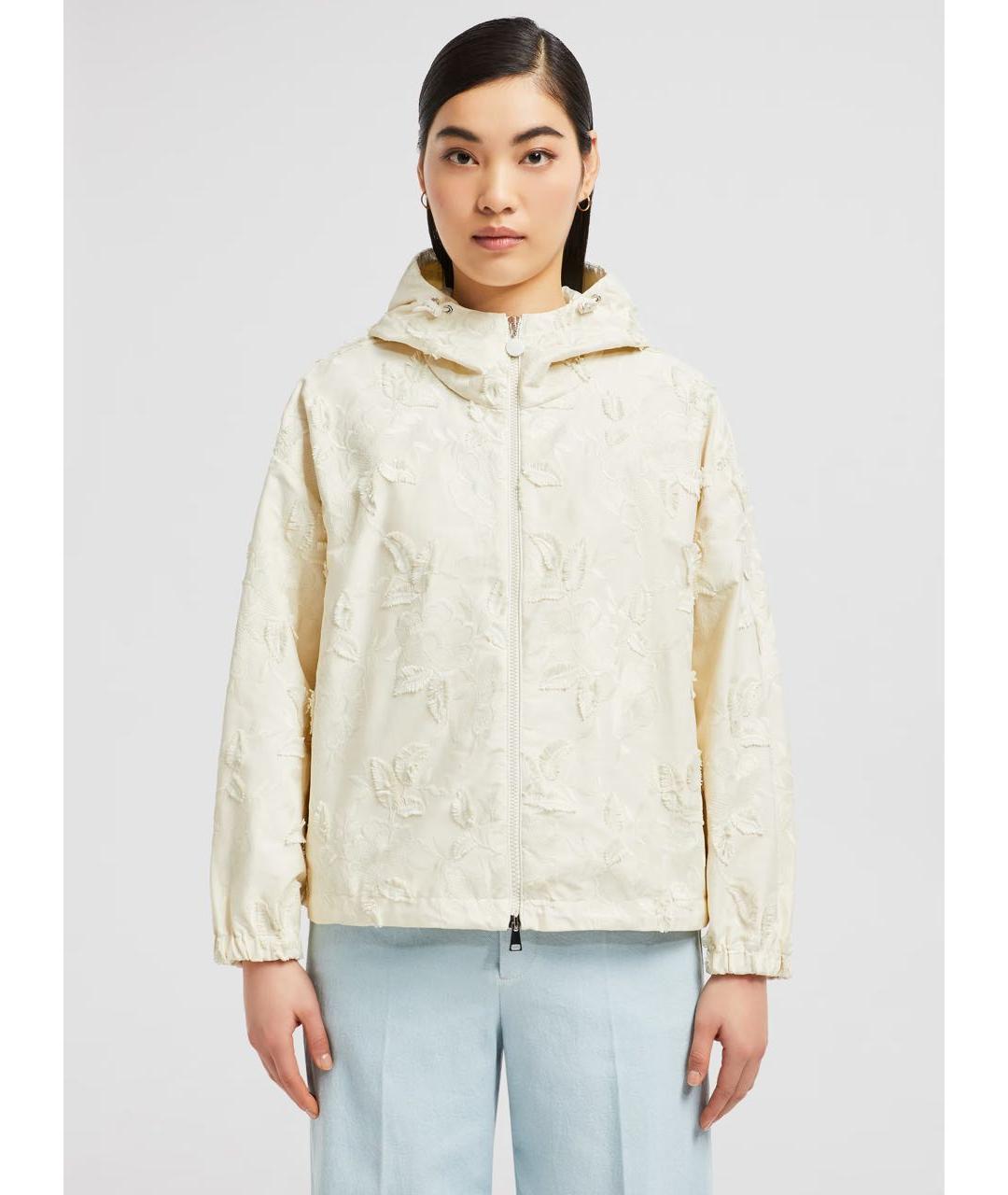 MONCLER Бежевая полиэстеровая куртка, фото 3