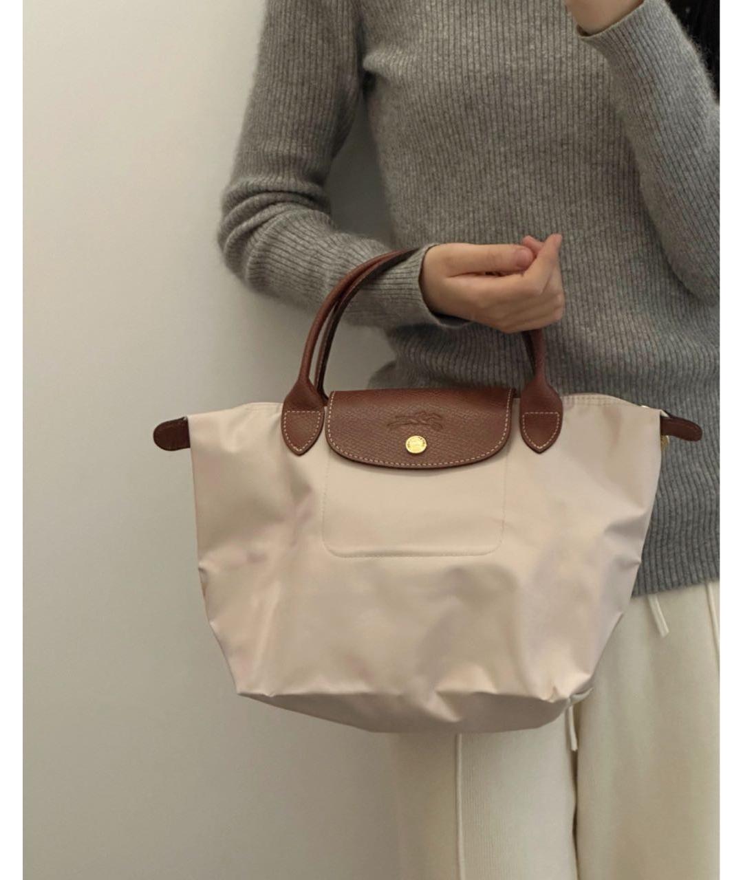 LONGCHAMP Бежевая сумка с короткими ручками, фото 5