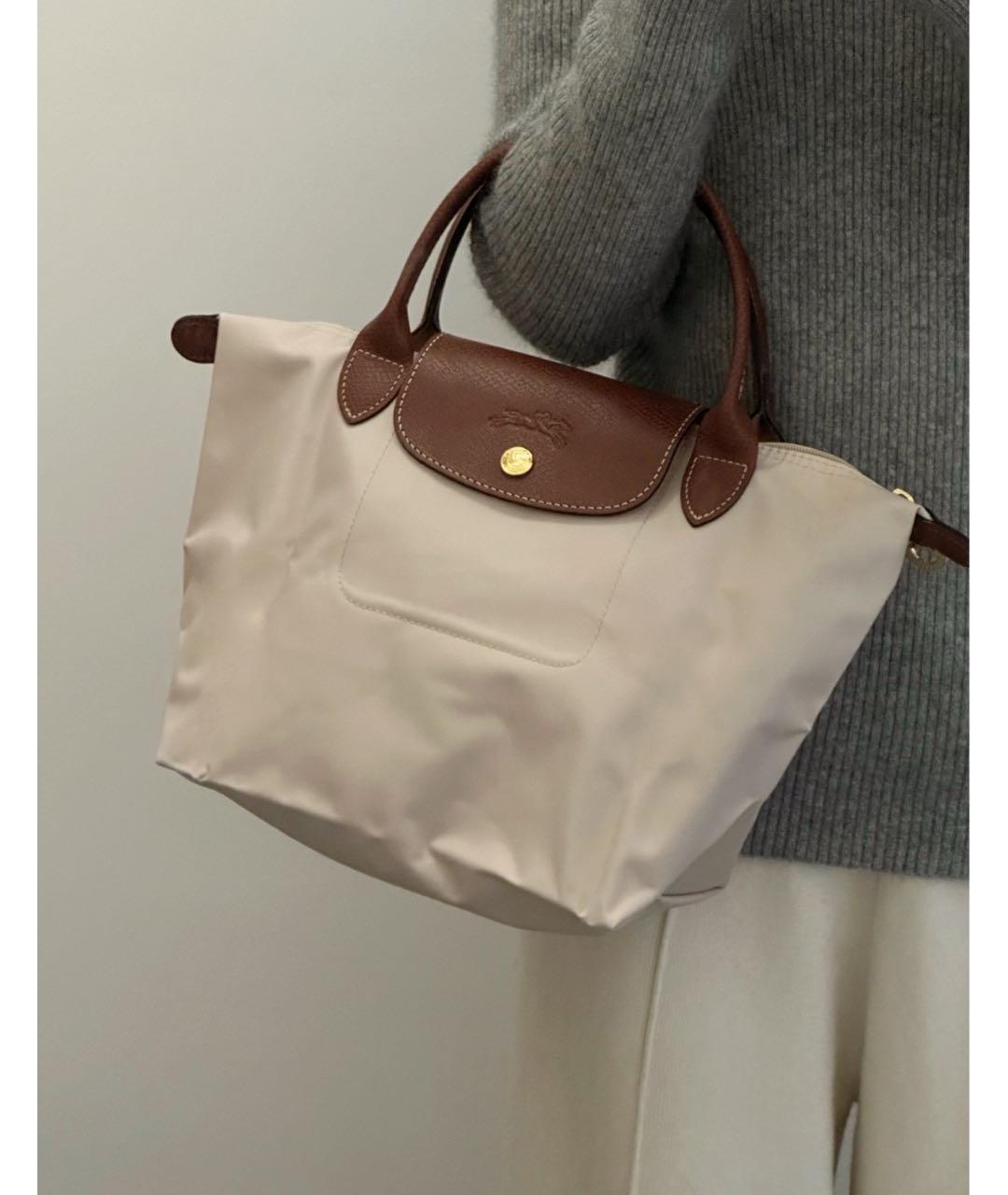 LONGCHAMP Бежевая сумка с короткими ручками, фото 4