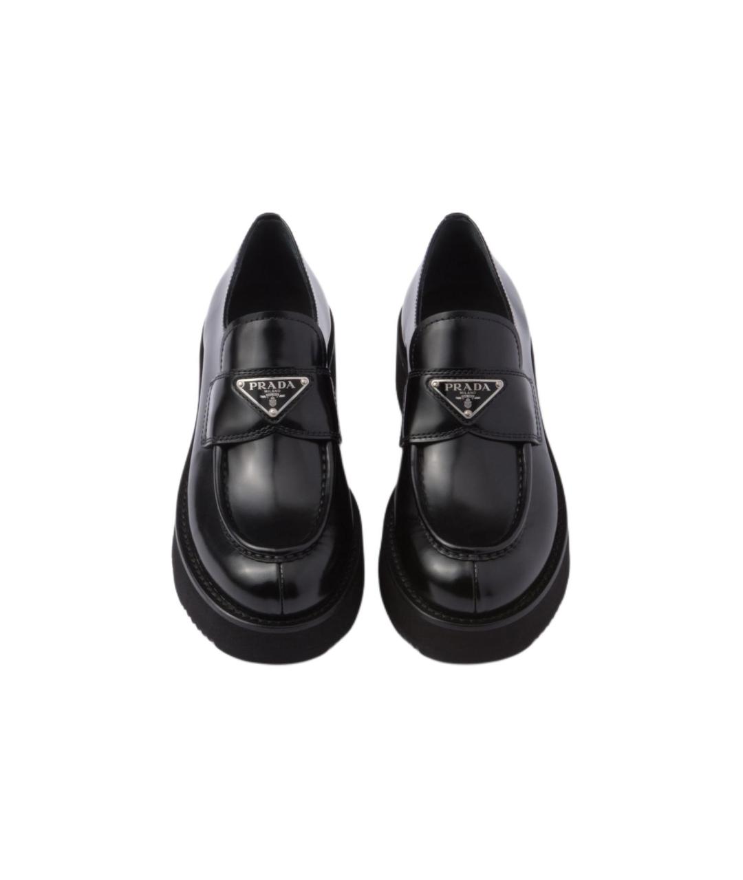 PRADA Черные кожаные лоферы, фото 5
