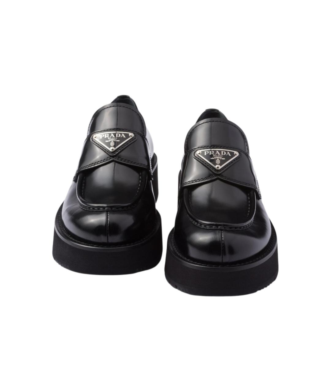PRADA Черные кожаные лоферы, фото 4