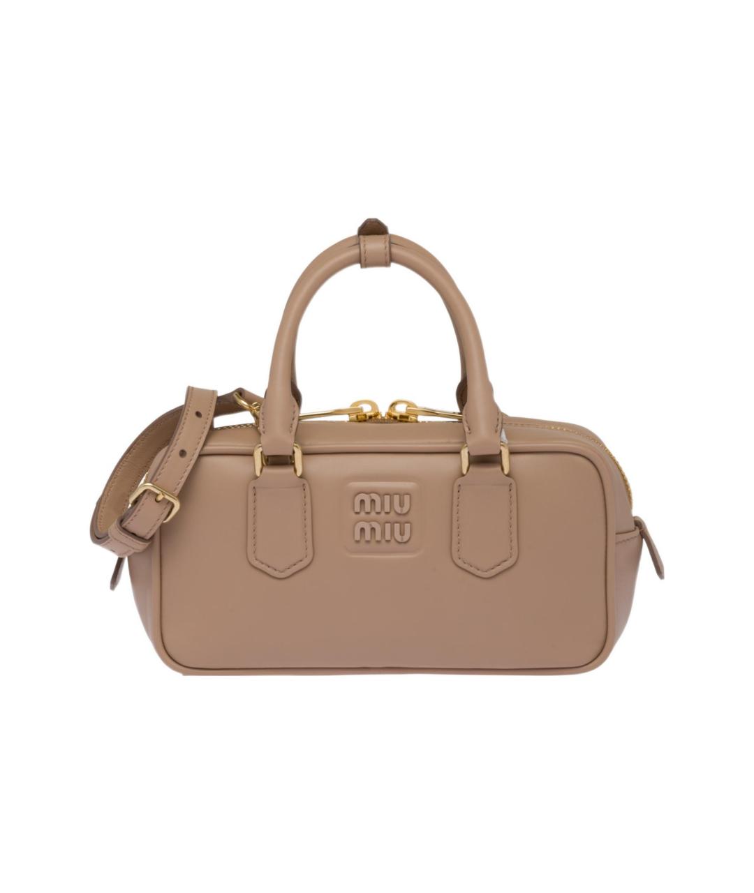 MIU MIU Коричневая кожаная сумка через плечо, фото 7