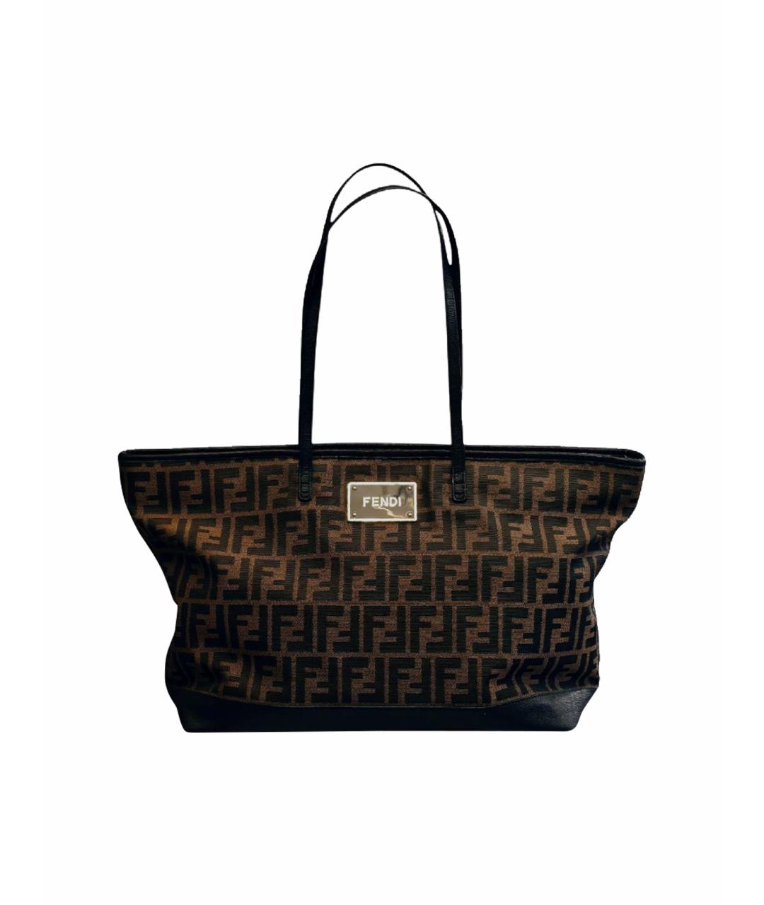 FENDI Коричневая сумка тоут, фото 1