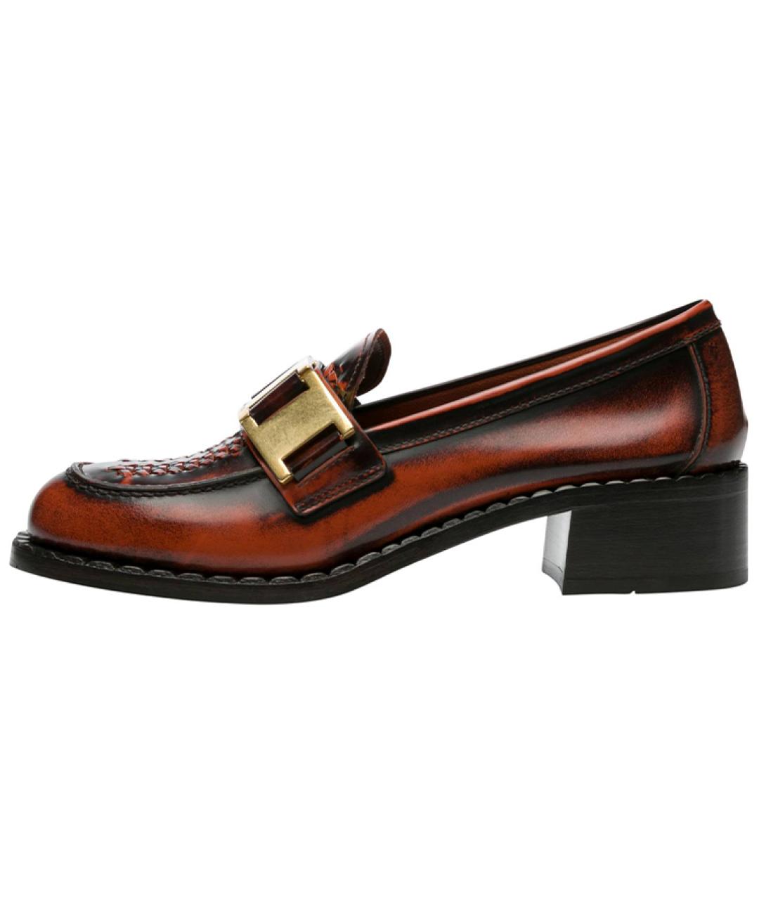 PRADA Коричневые кожаные лоферы, фото 2