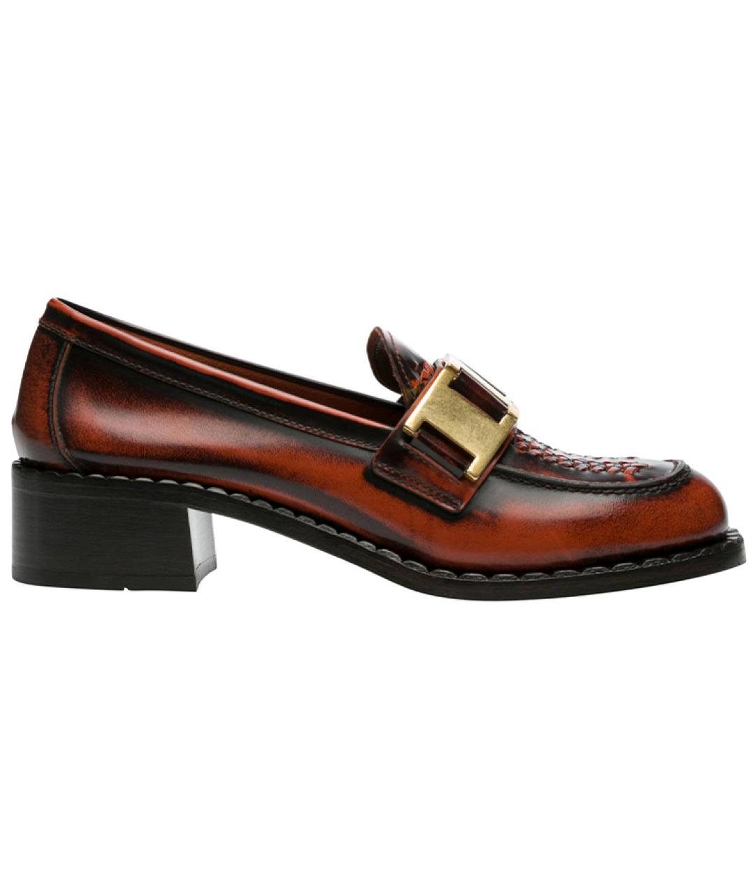 PRADA Коричневые кожаные лоферы, фото 1