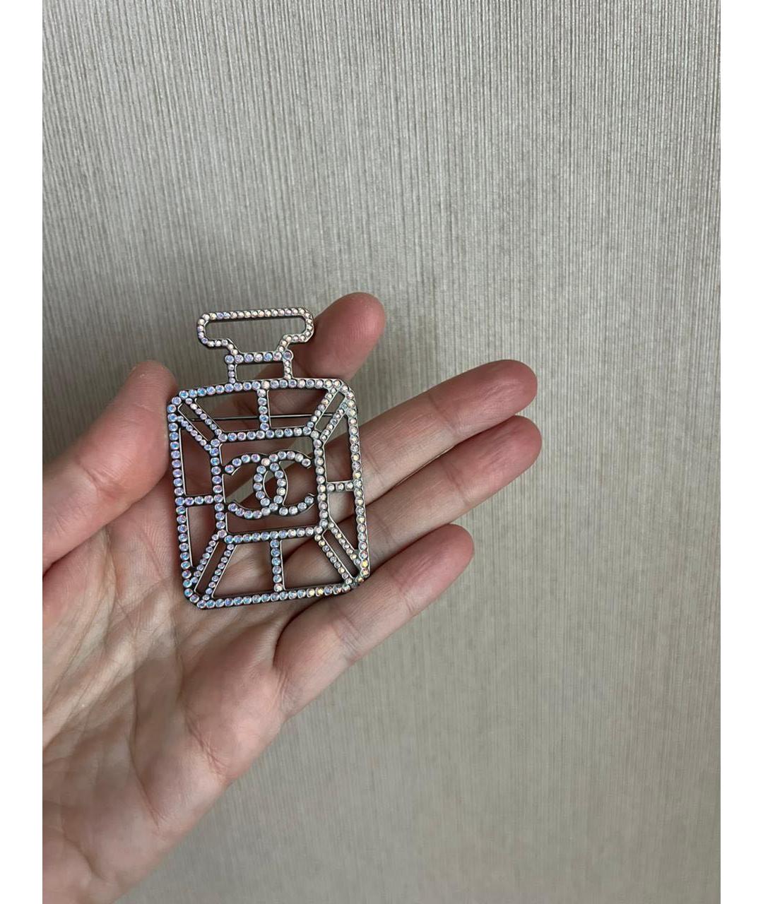 CHANEL Серебряная металлическая булавка / брошь, фото 3