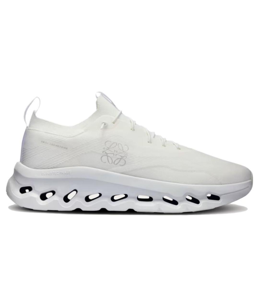 ON Белые бархатные низкие кроссовки / кеды, фото 1