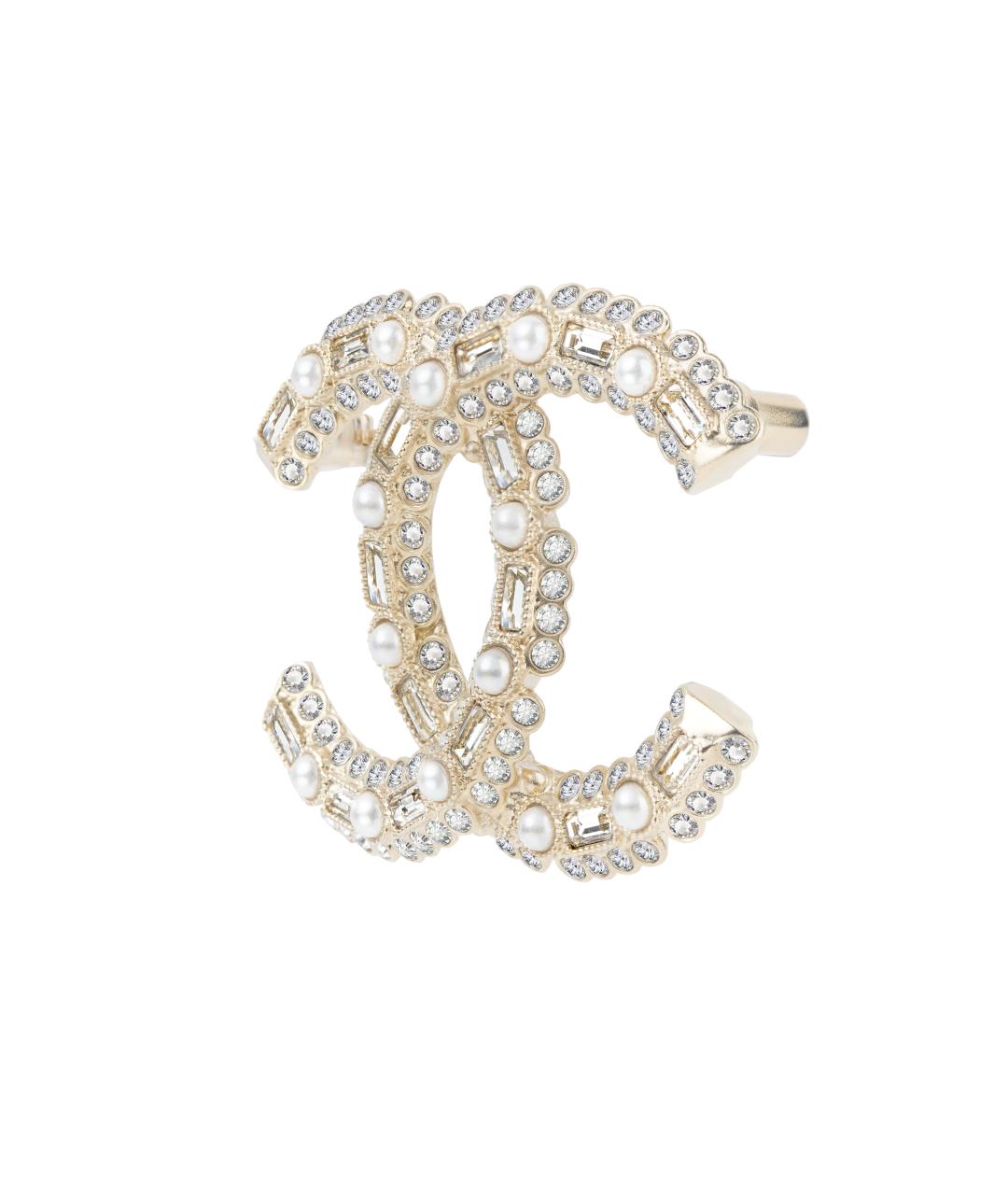 CHANEL Золотая металлическая булавка / брошь, фото 2