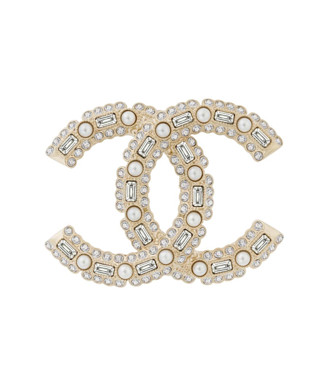 CHANEL Золотая металлическая булавка / брошь, фото 1