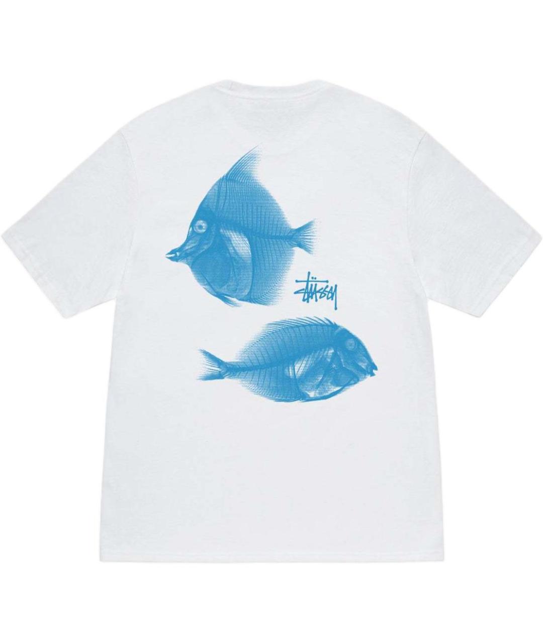 STUSSY Белая хлопковая футболка, фото 2