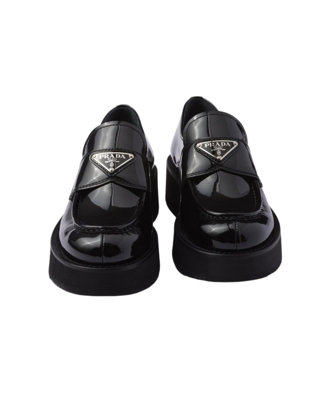 PRADA Черные кожаные лоферы, фото 4