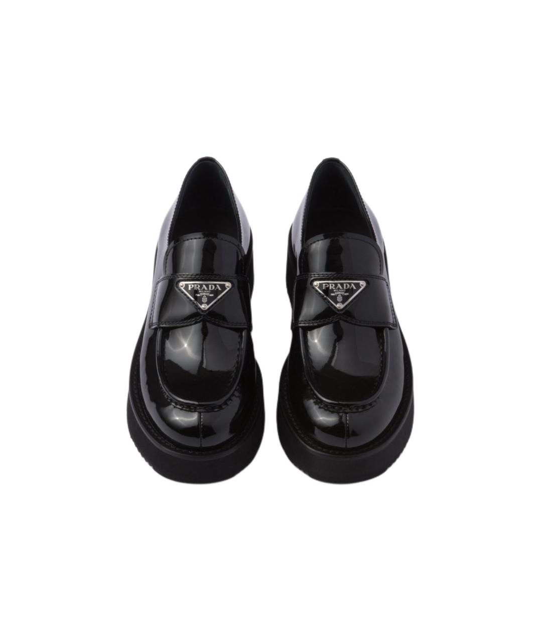 PRADA Черные кожаные лоферы, фото 5