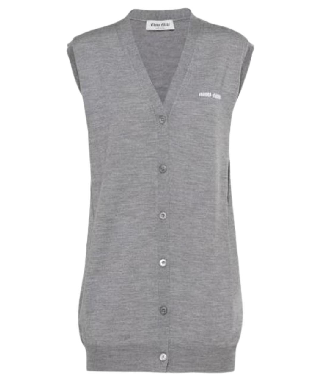 MIU MIU Серая жилетка, фото 1