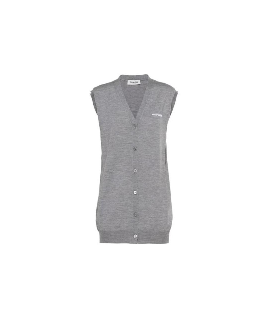 MIU MIU Серая жилетка, фото 5