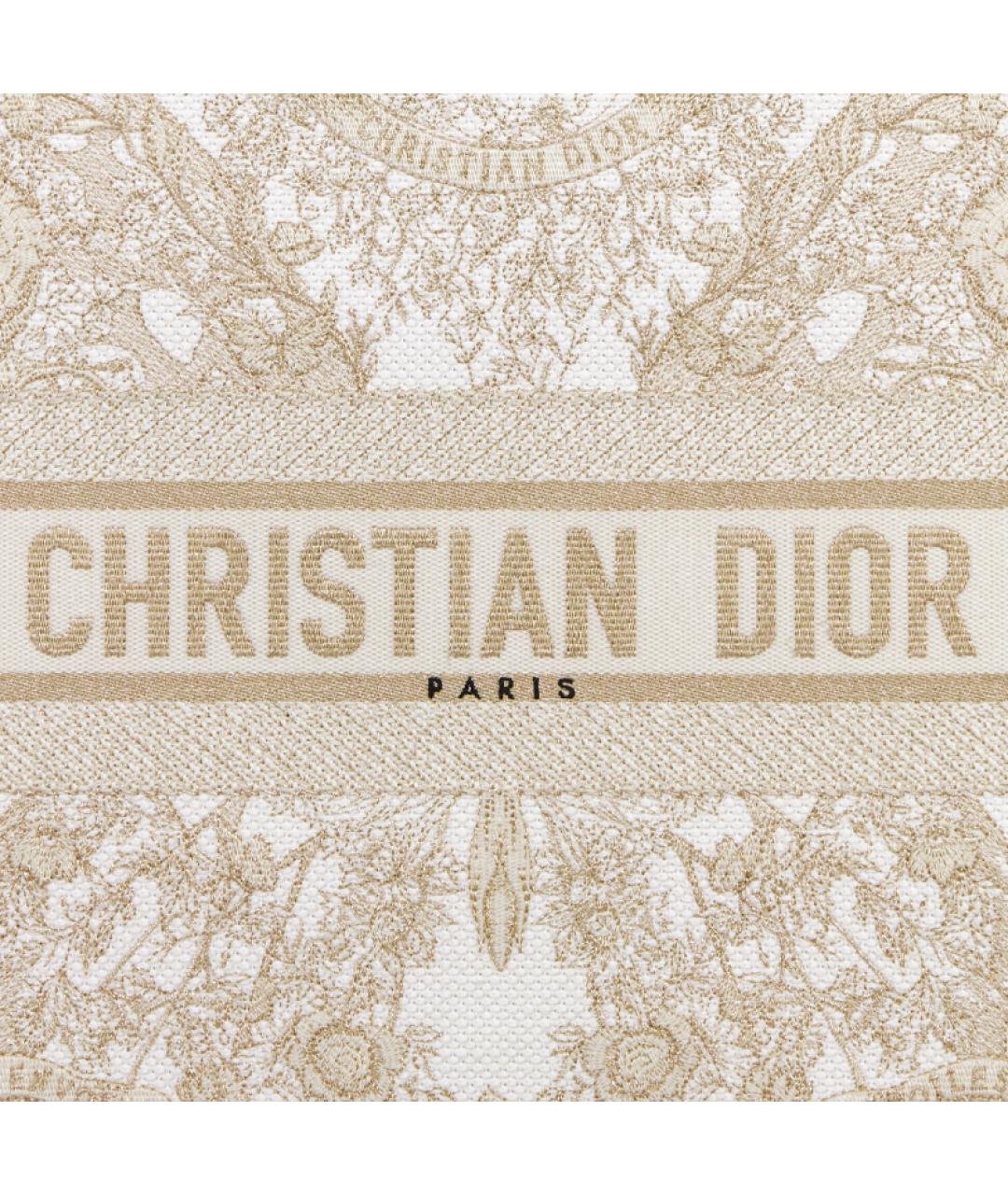 CHRISTIAN DIOR Бежевая сумка с короткими ручками, фото 5