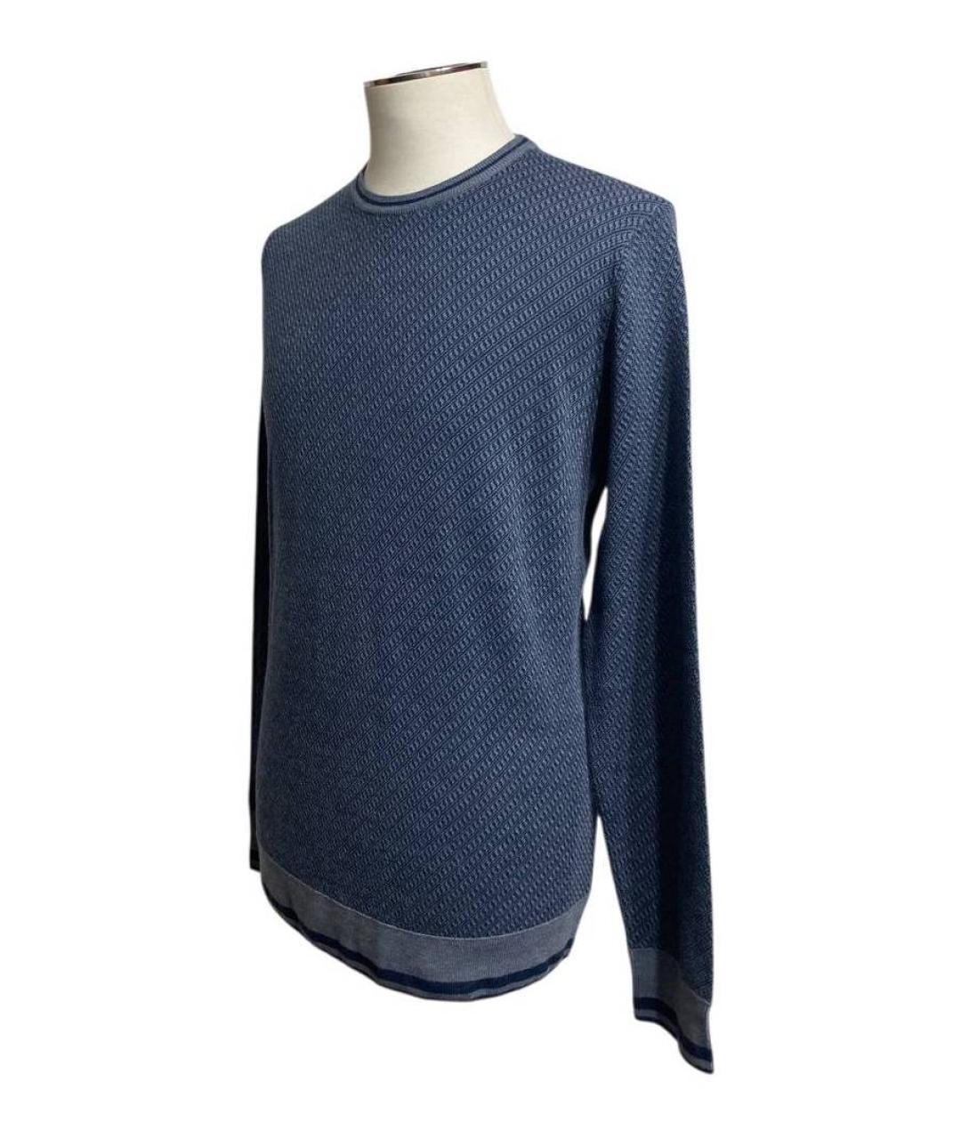 CANALI Голубой шерстяной джемпер / свитер, фото 5