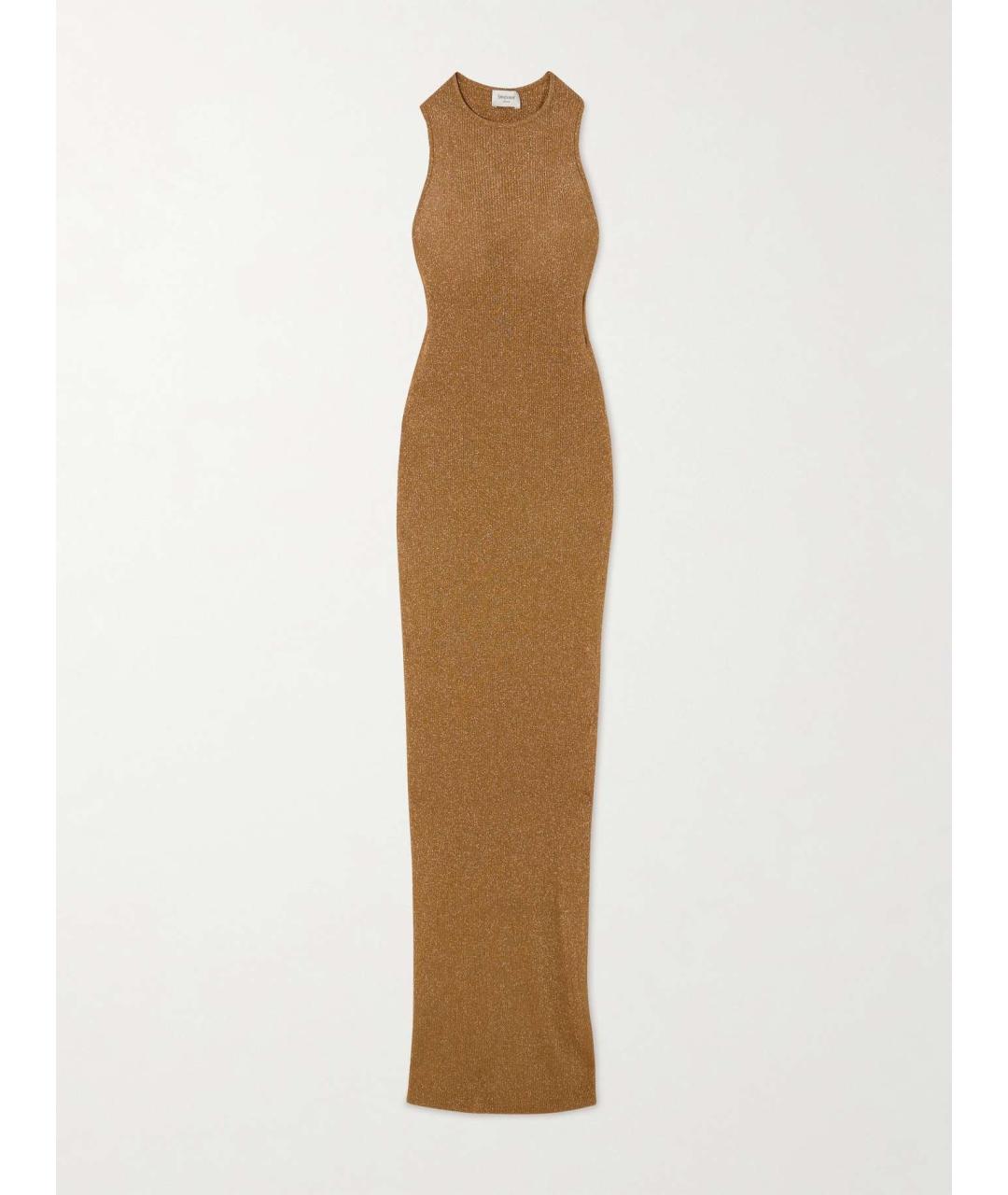 SAINT LAURENT Золотое платье, фото 5