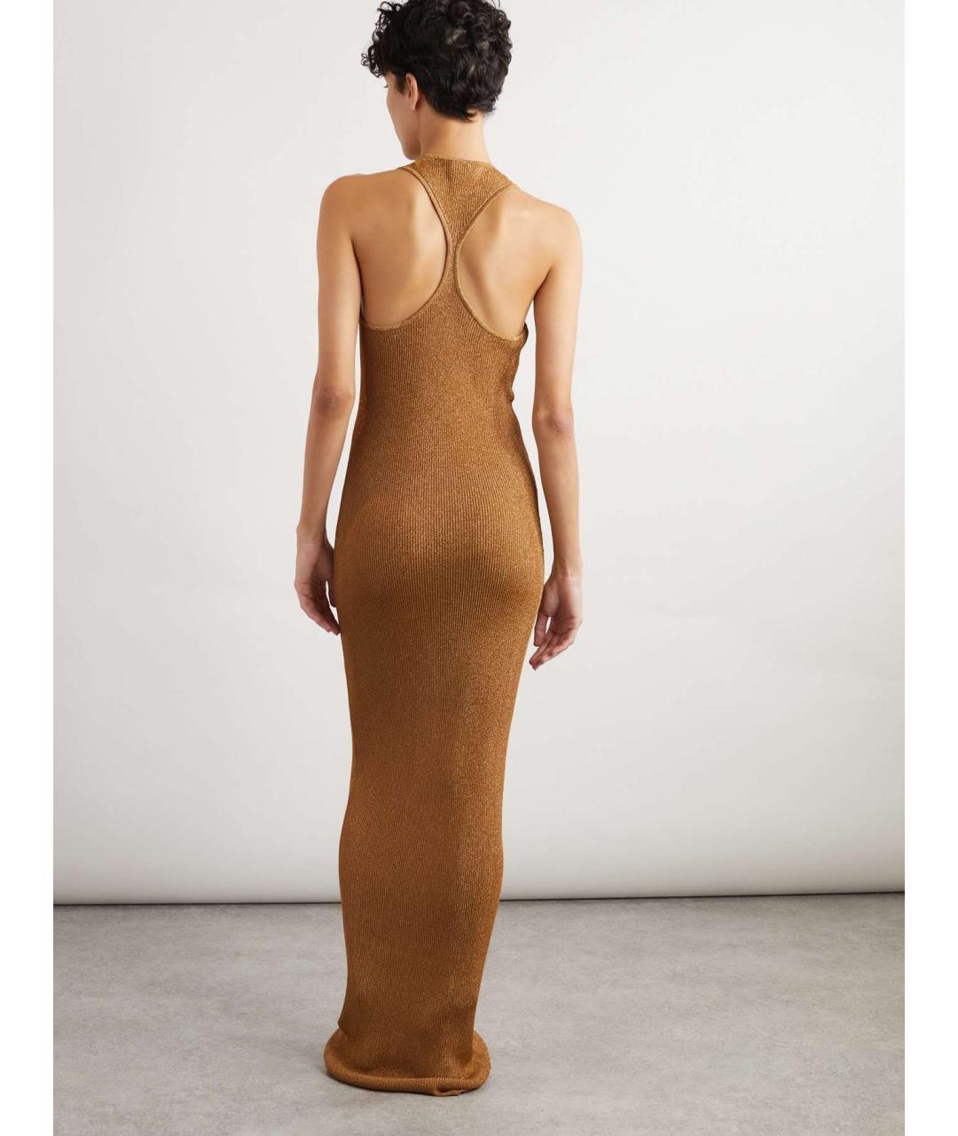 SAINT LAURENT Золотое платье, фото 3
