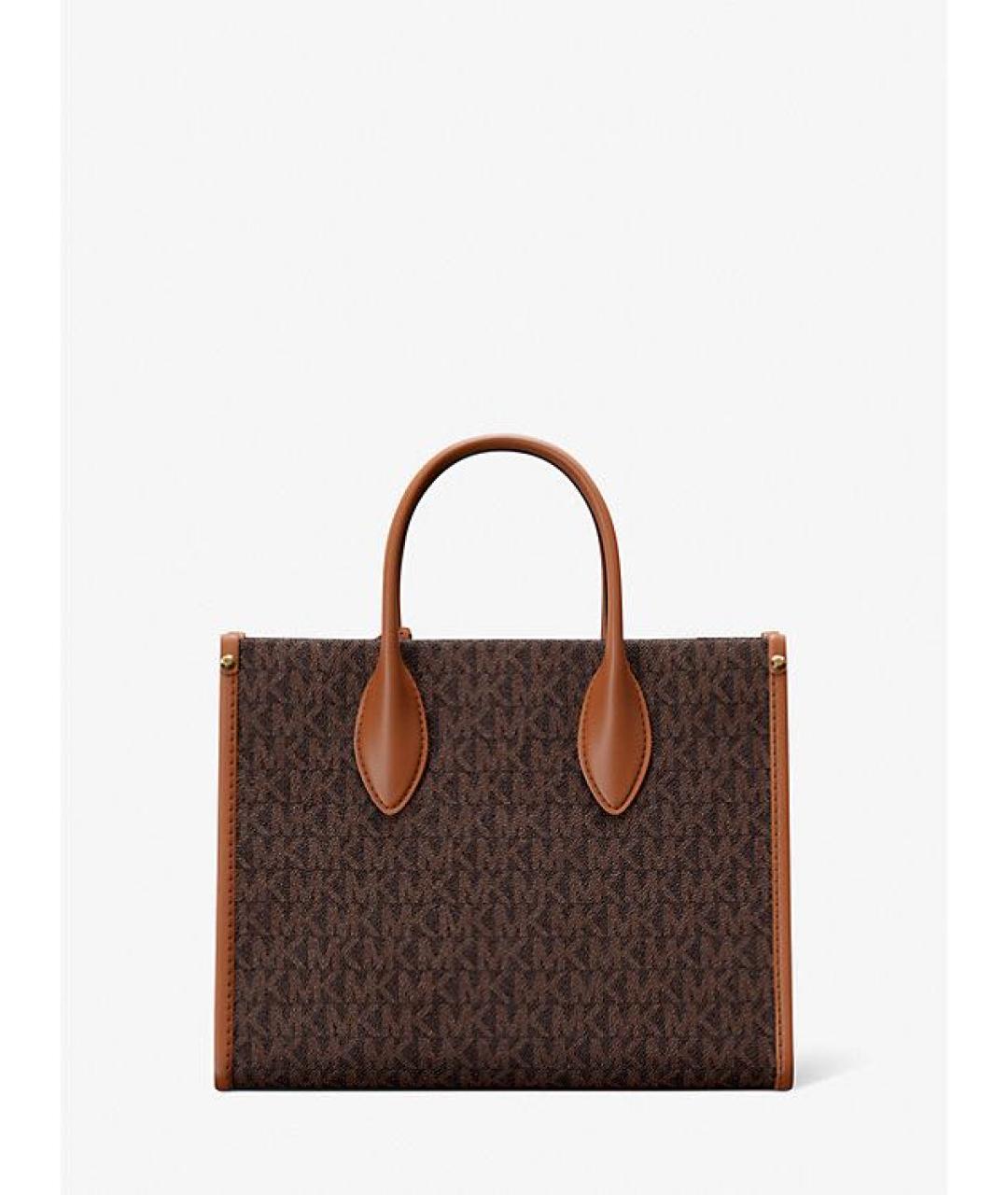 MICHAEL KORS Коричневая кожаная сумка тоут, фото 3