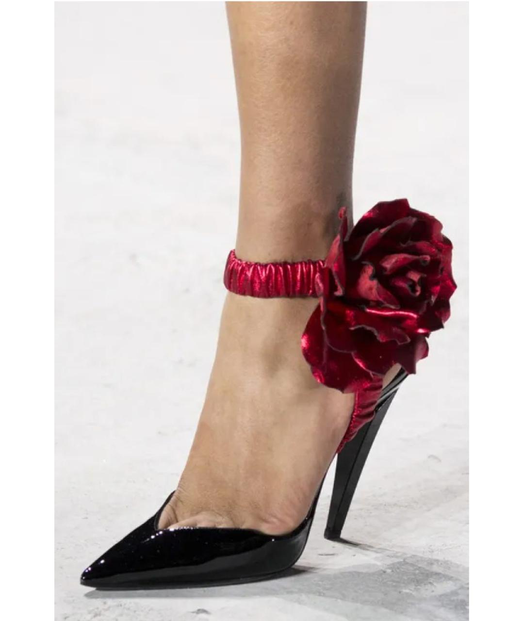 SAINT LAURENT Черные туфли из лакированной кожи, фото 8