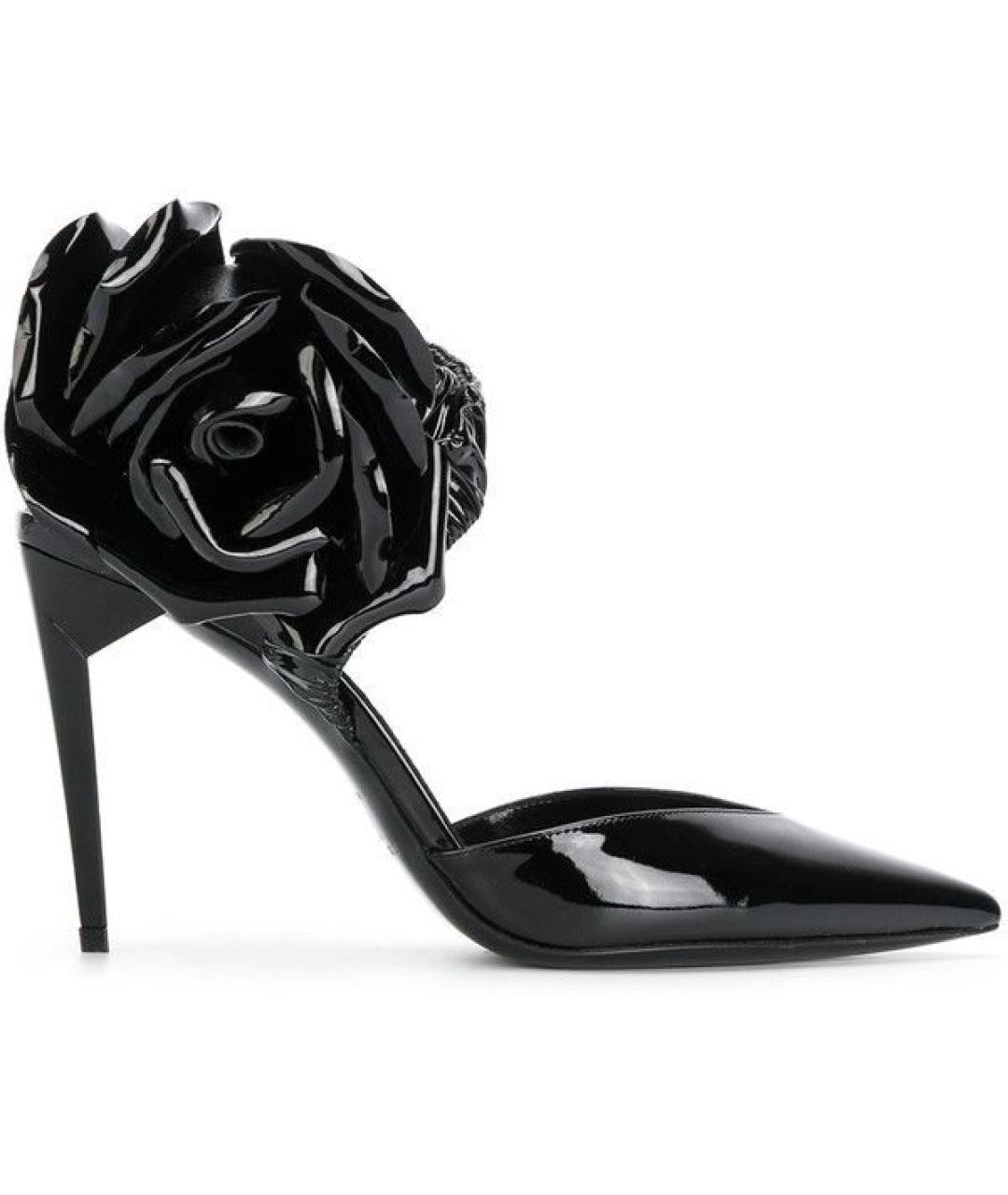 SAINT LAURENT Черные туфли из лакированной кожи, фото 10