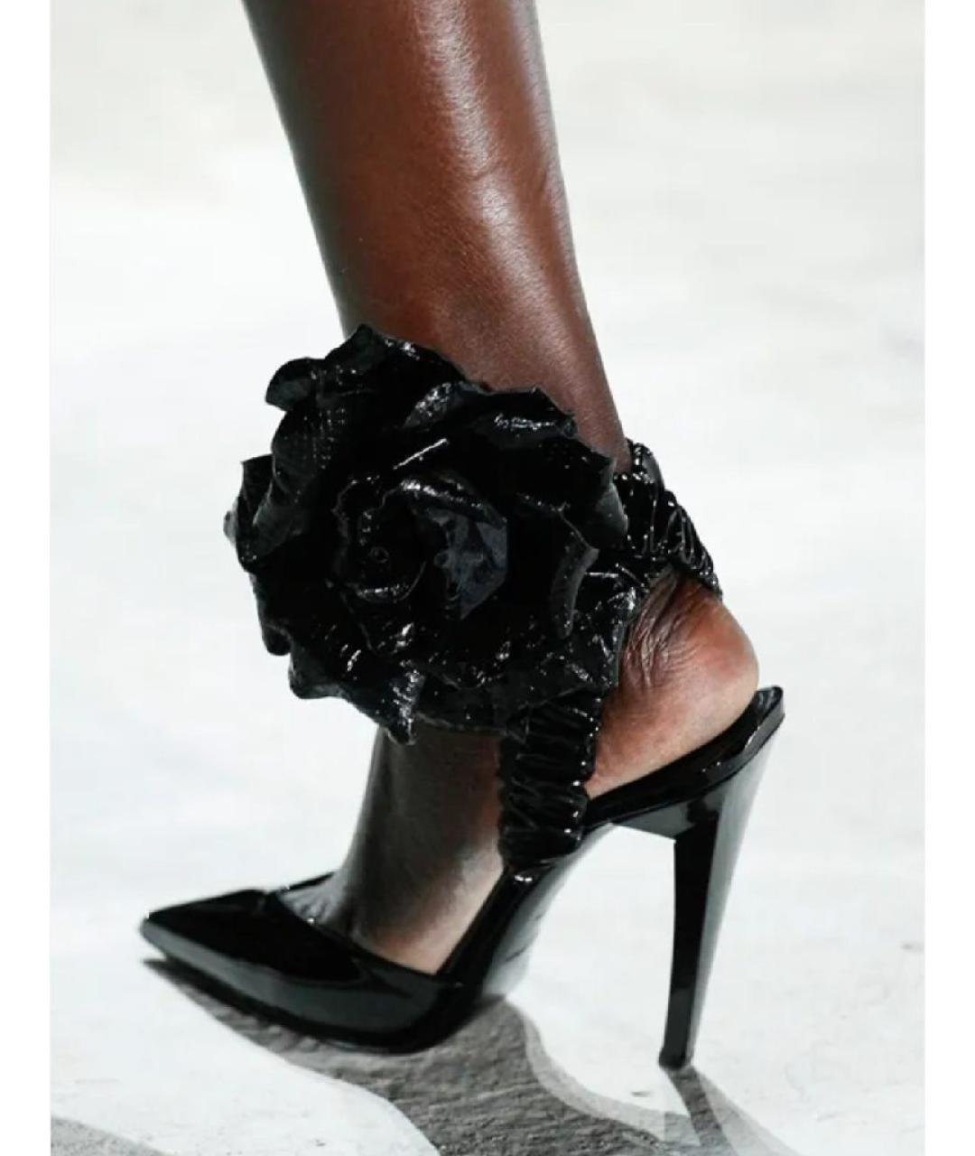 SAINT LAURENT Черные туфли из лакированной кожи, фото 7