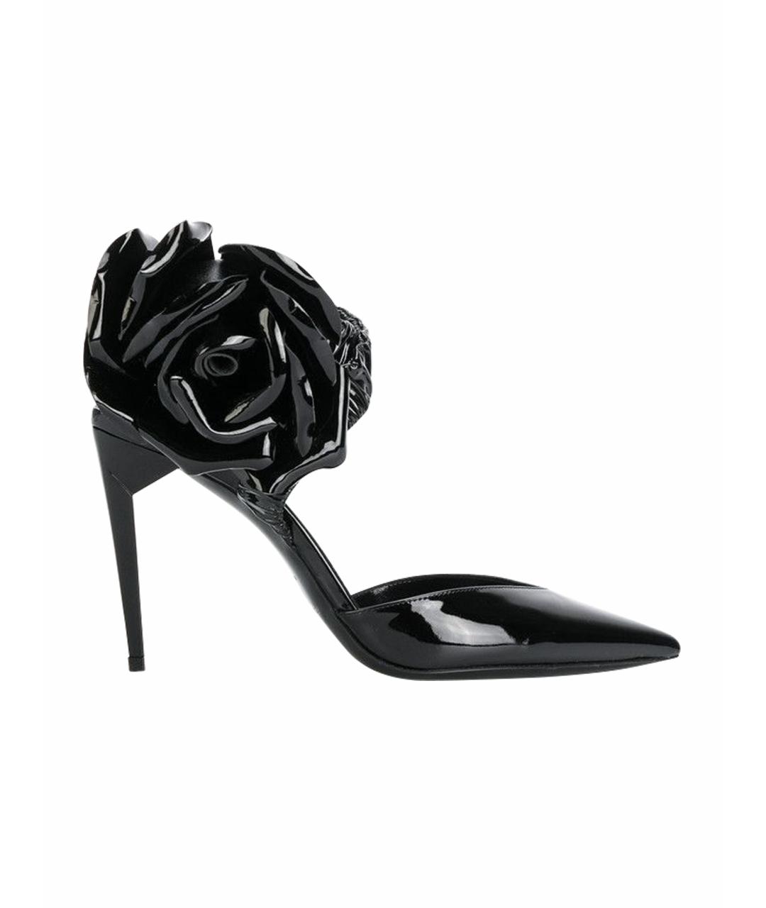 SAINT LAURENT Черные туфли из лакированной кожи, фото 1