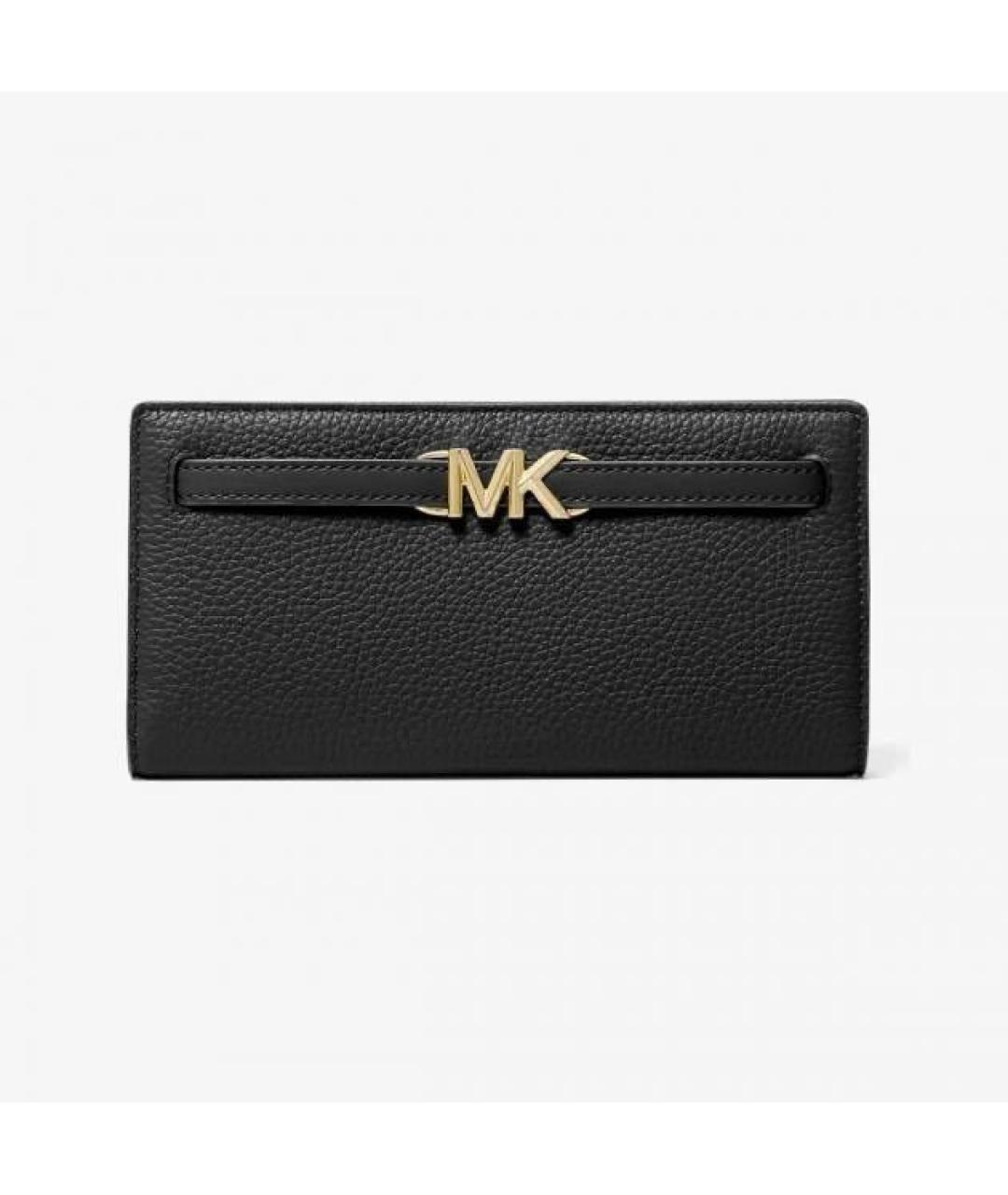MICHAEL KORS Черный кожаный кошелек, фото 4