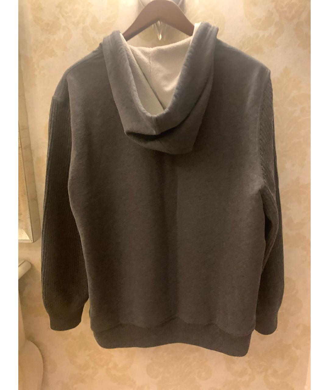 BRUNELLO CUCINELLI Серая хлопковая спортивная куртка, фото 3