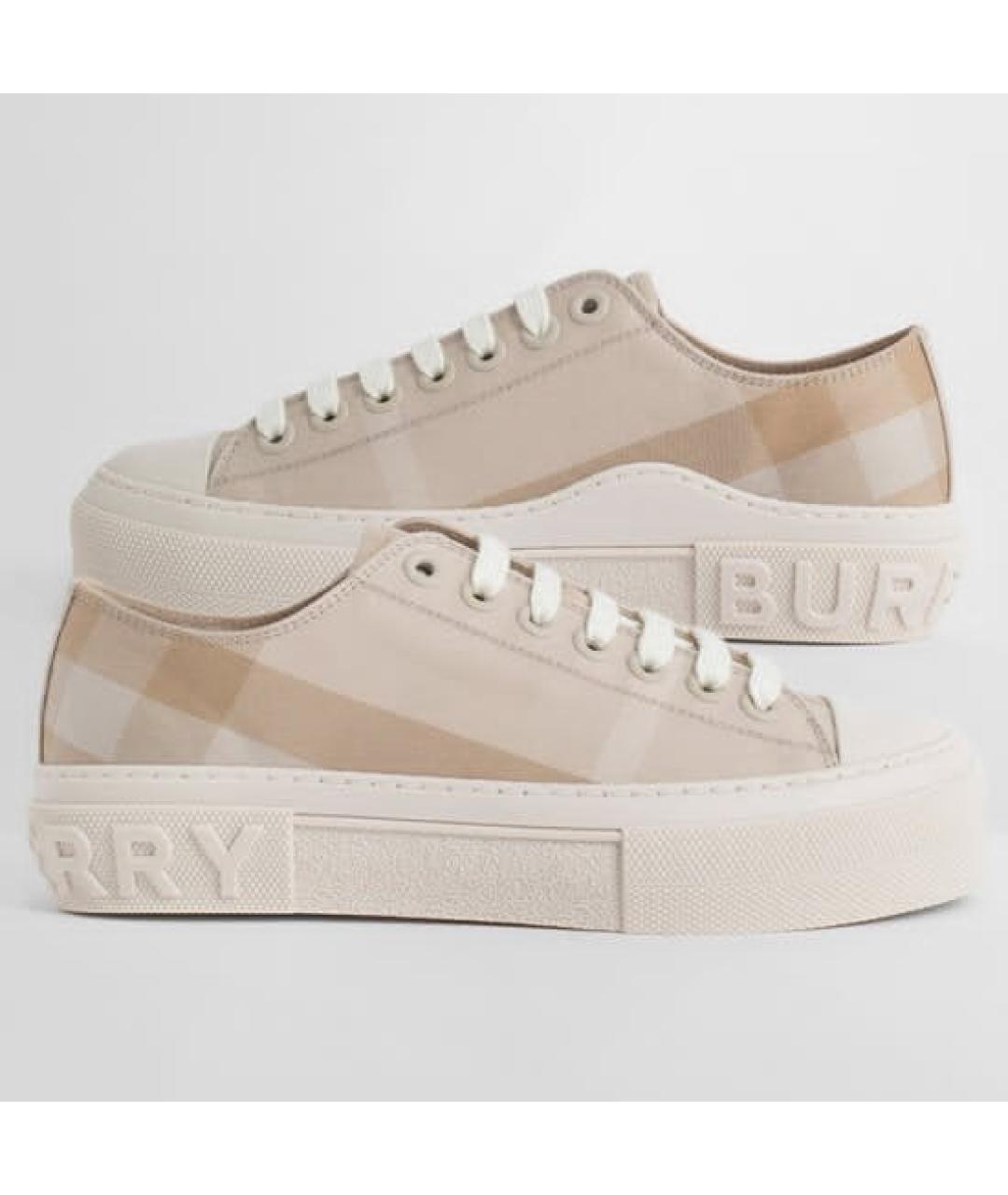 BURBERRY Бежевые кеды, фото 2