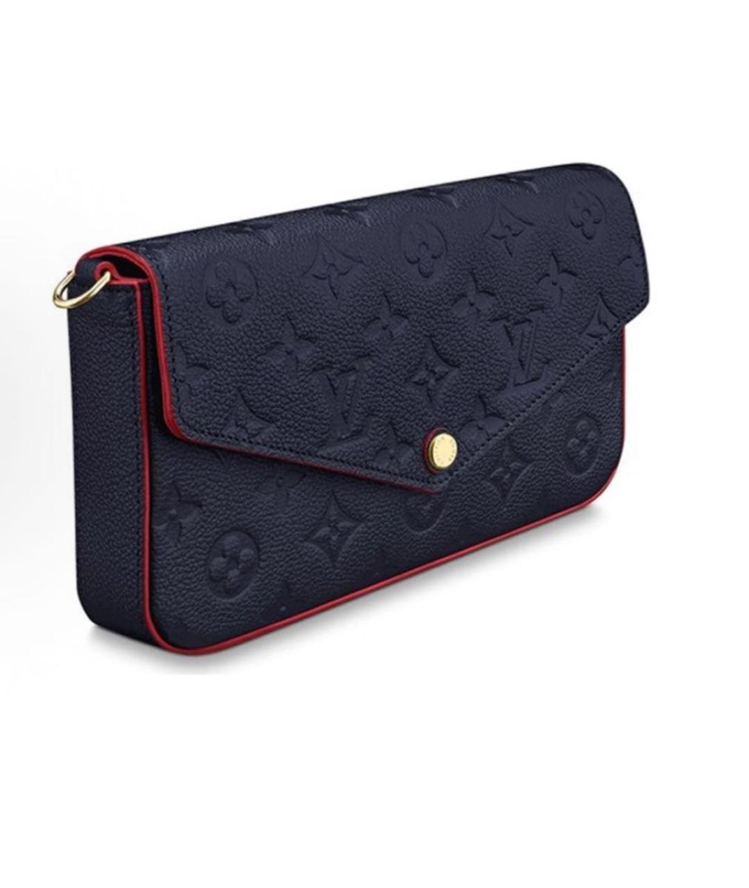 LOUIS VUITTON Темно-синяя кожаная сумка через плечо, фото 2