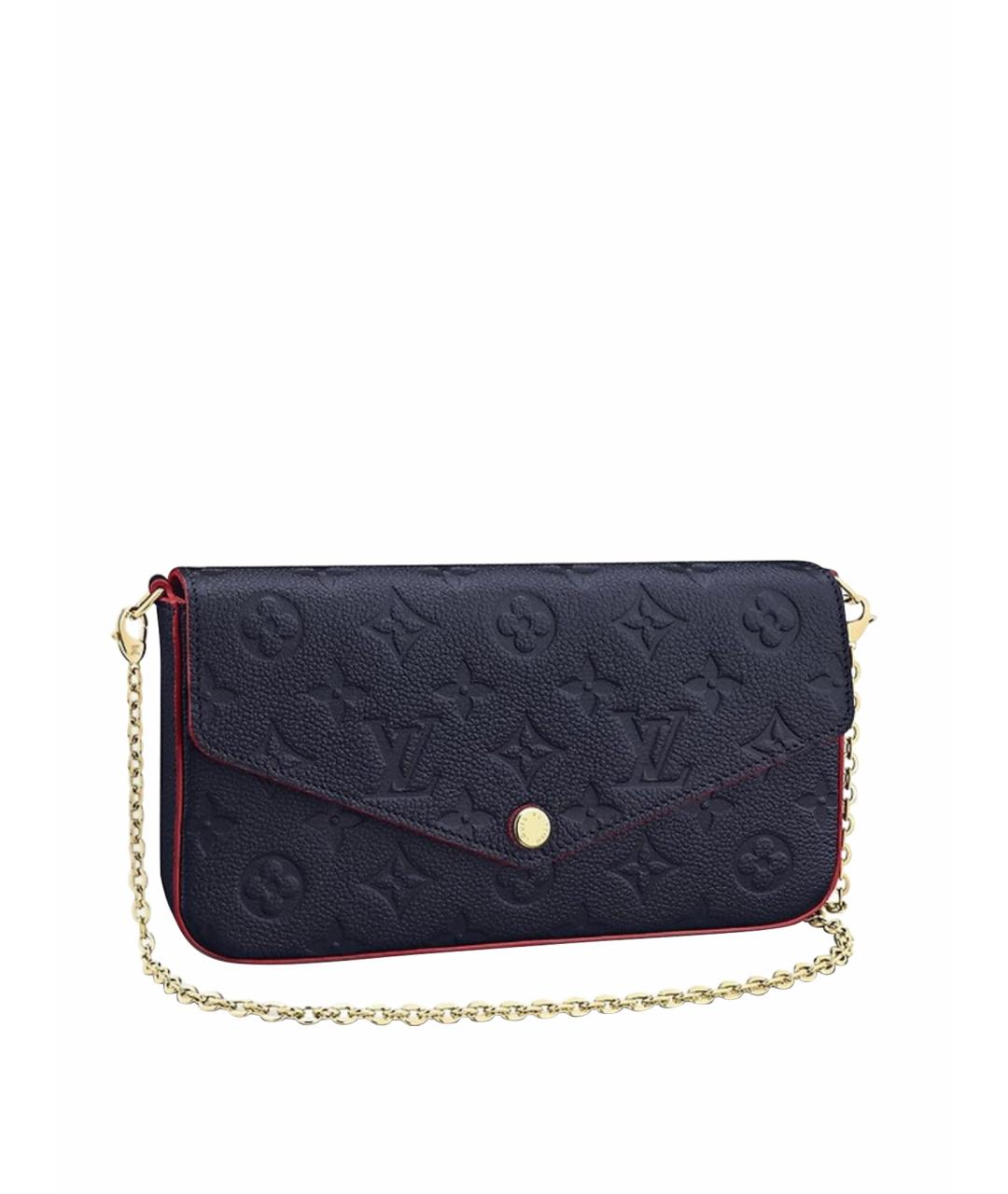 LOUIS VUITTON Темно-синяя кожаная сумка через плечо, фото 1