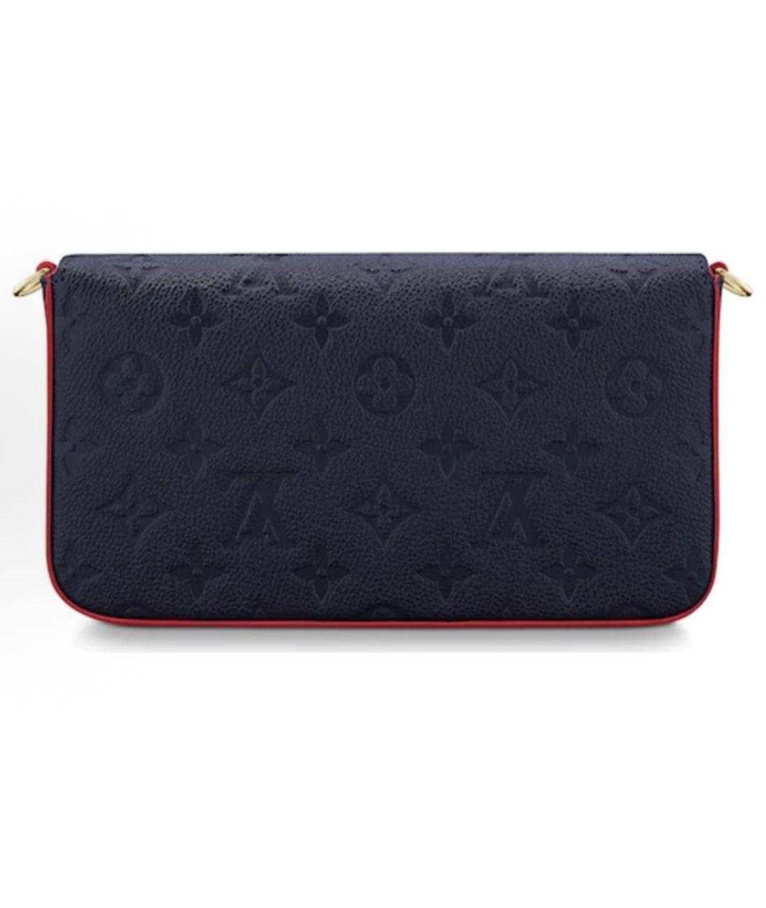 LOUIS VUITTON Темно-синяя кожаная сумка через плечо, фото 4