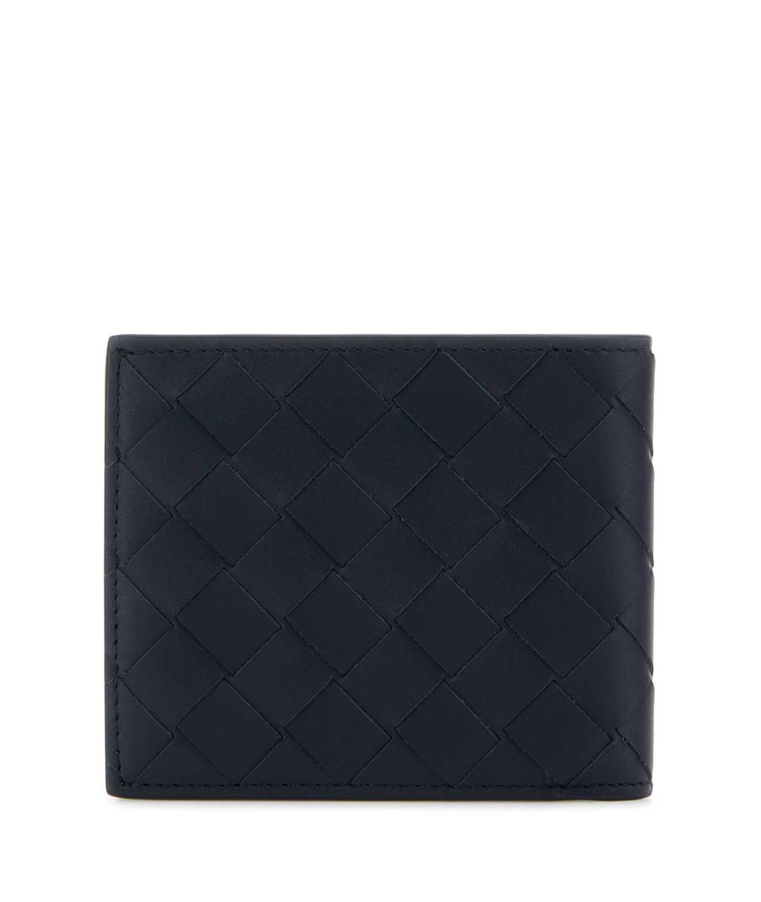 BOTTEGA VENETA Темно-синий кожаный кошелек, фото 3