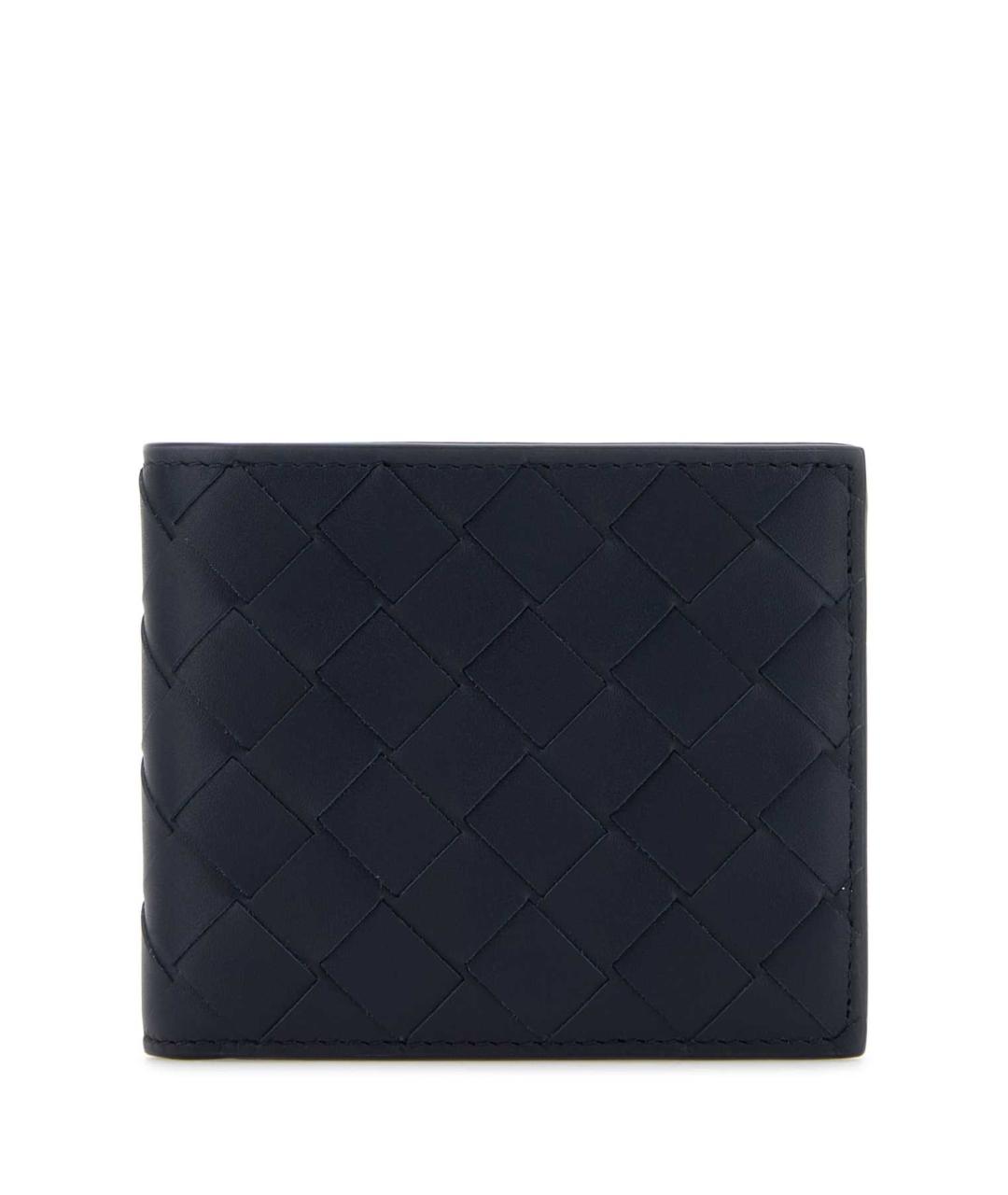 BOTTEGA VENETA Темно-синий кожаный кошелек, фото 1