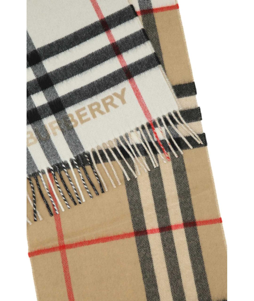 BURBERRY Бежевый кашемировый шарф, фото 2