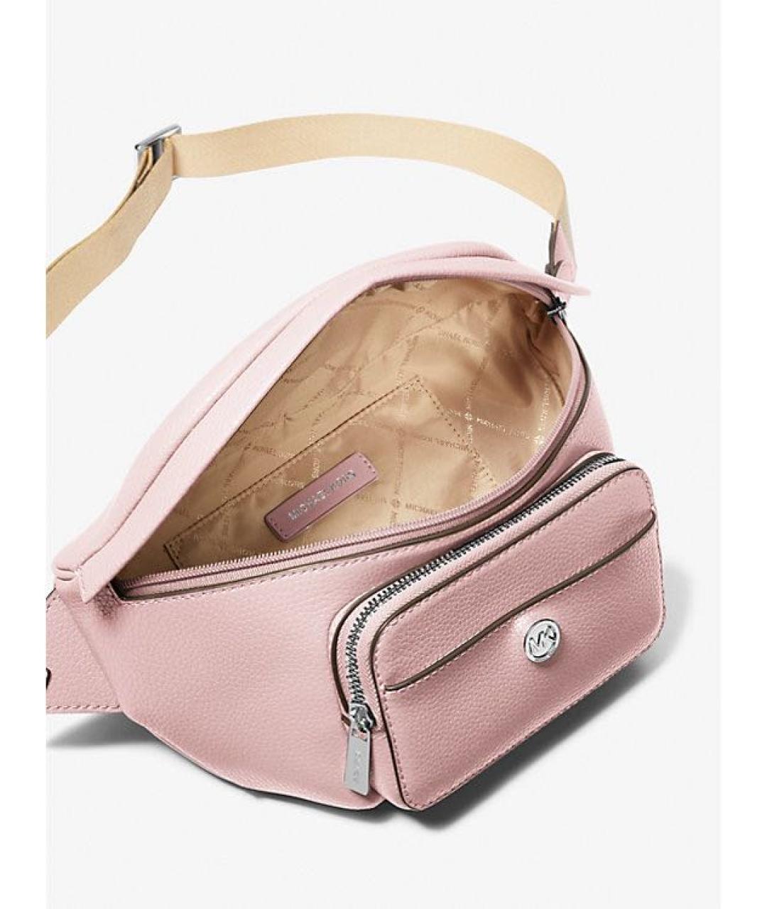 MICHAEL KORS Розовая кожаная поясная сумка, фото 3