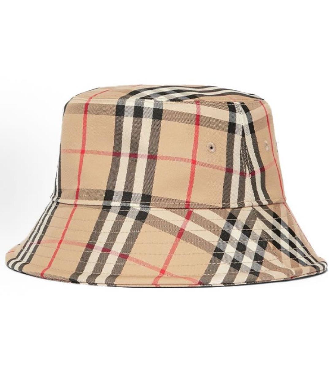BURBERRY Коричневая хлопковая панама, фото 2