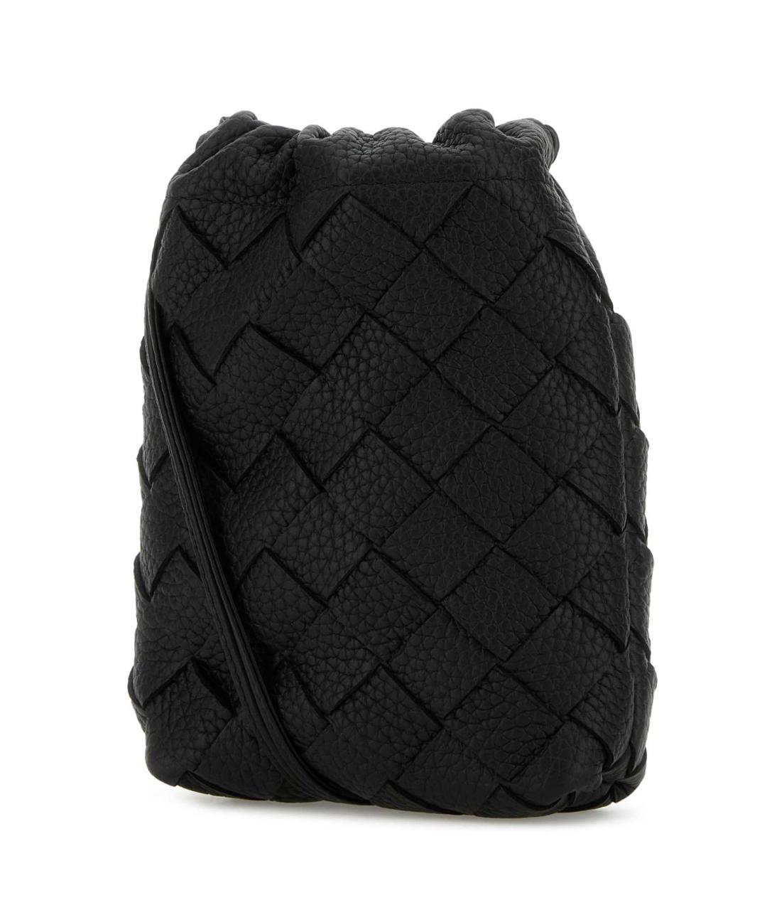 BOTTEGA VENETA Черная кожаная барсетка, фото 2
