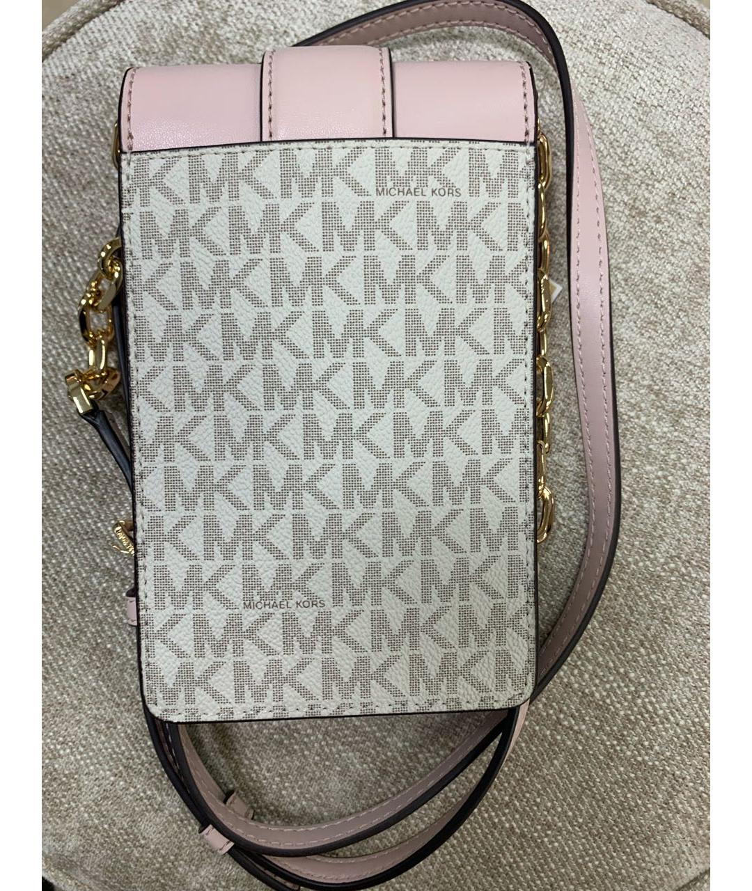 MICHAEL KORS Бежевая кожаная сумка через плечо, фото 2
