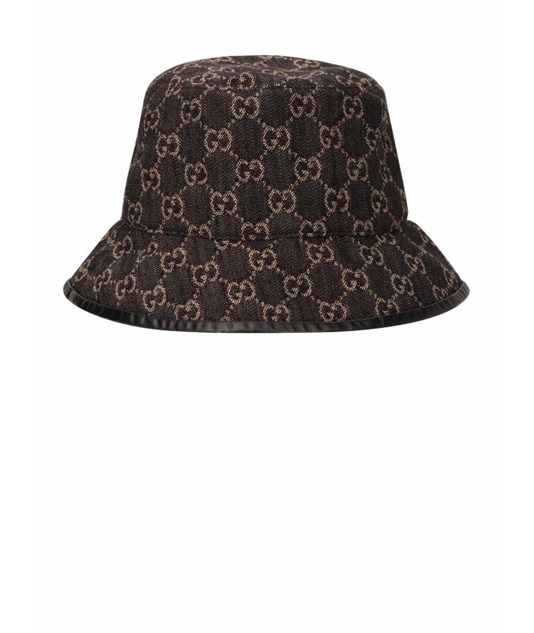 GUCCI Коричневая хлопковая панама, фото 1