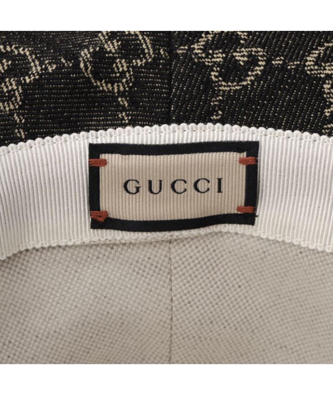 GUCCI Коричневая хлопковая панама, фото 4