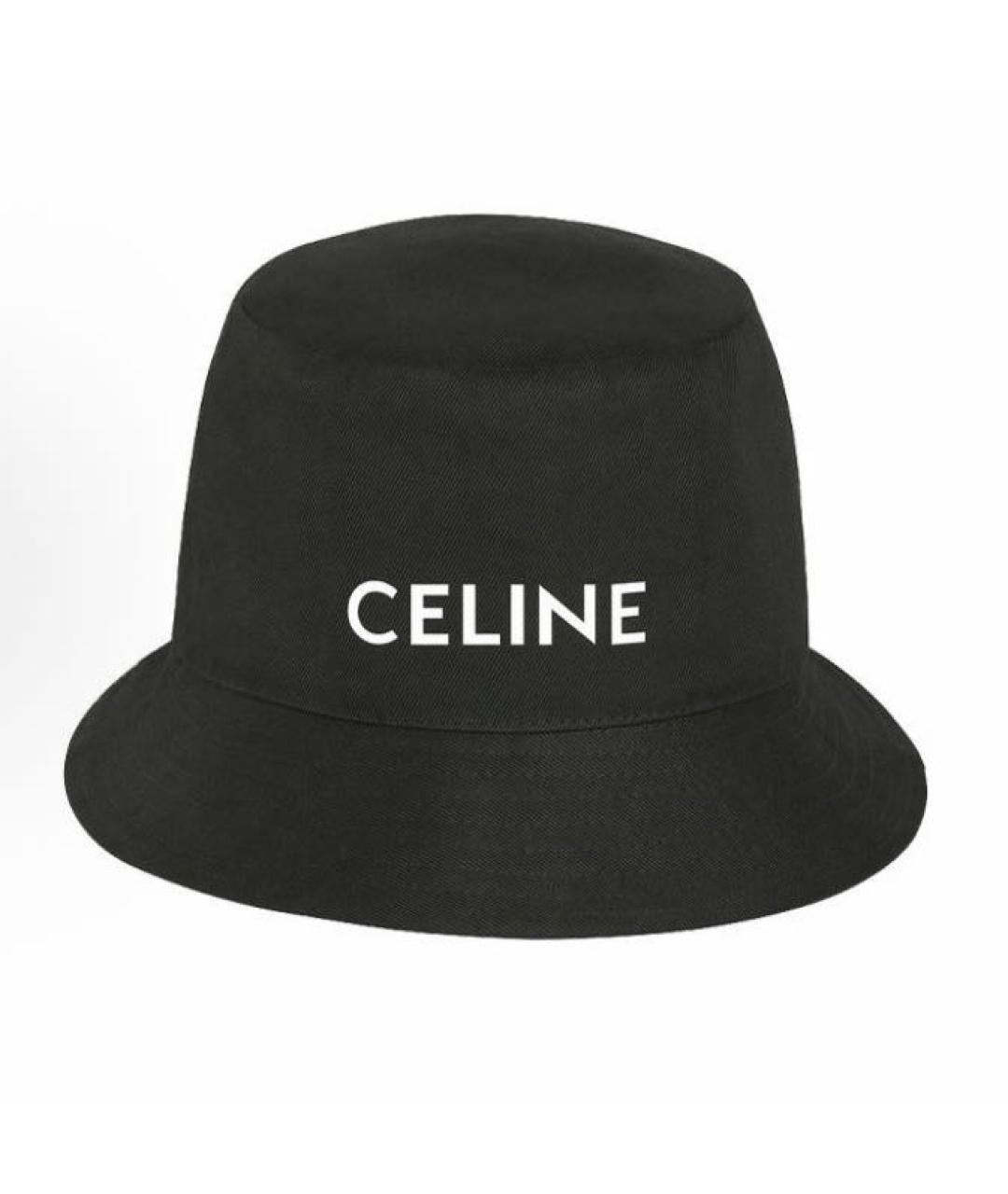 CELINE Черная хлопковая панама, фото 4